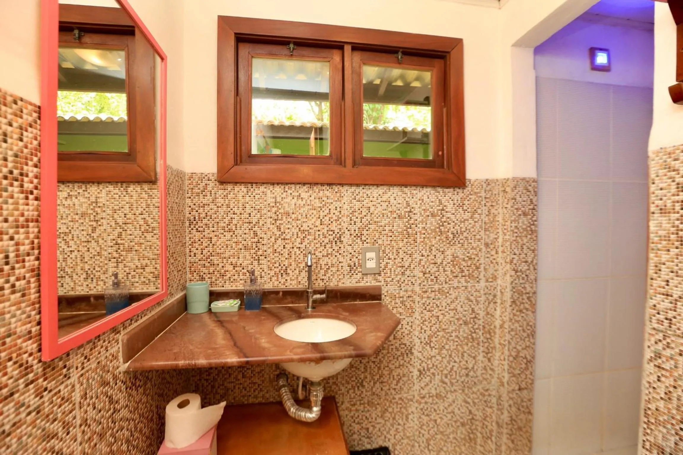 Bathroom in Recanto dos Pássaros Zen Apartamentos em meio de Natureza