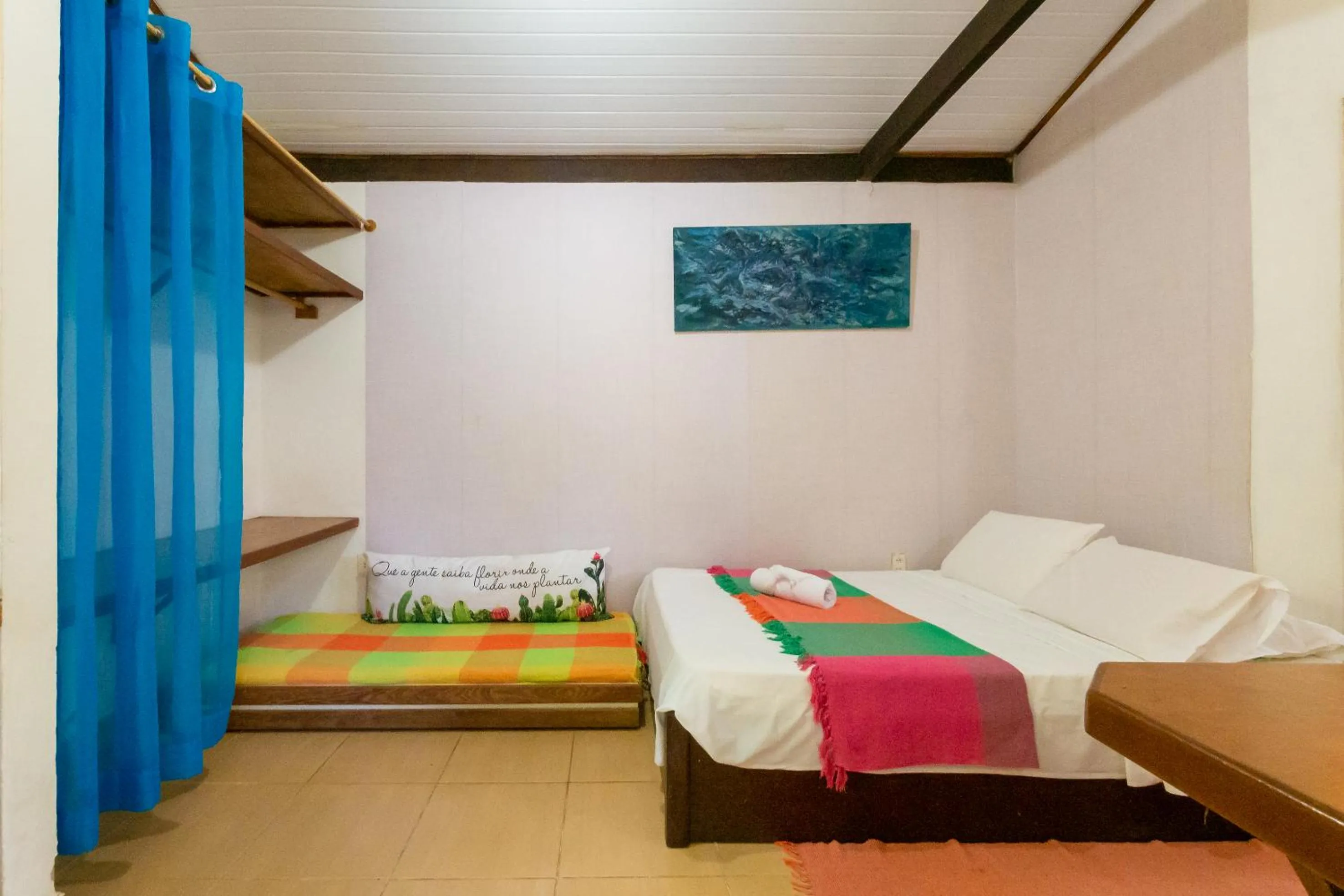 Bed in Recanto dos Pássaros Zen Apartamentos em meio de Natureza