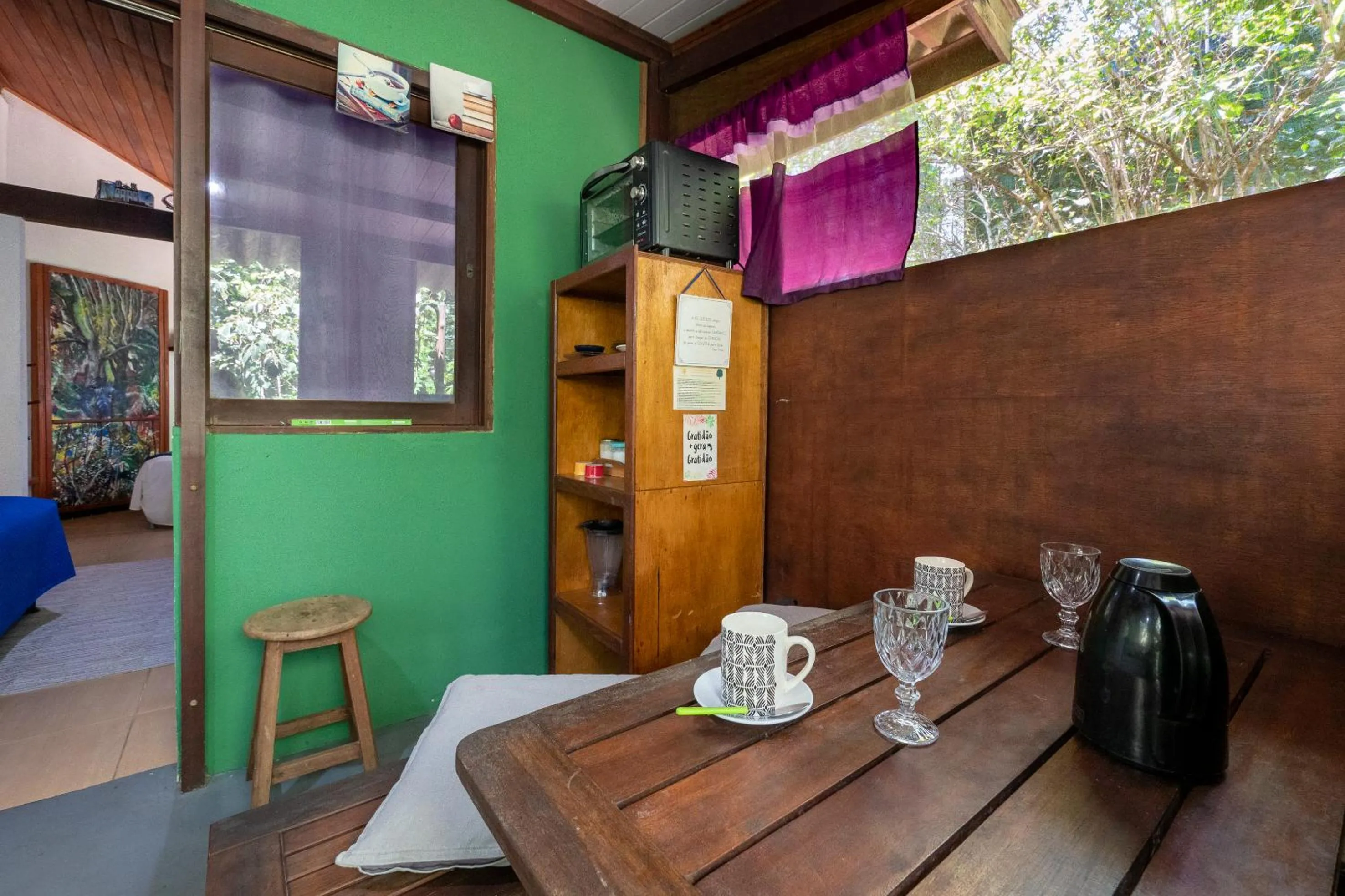 Dining area in Recanto dos Pássaros Zen Apartamentos em meio de Natureza
