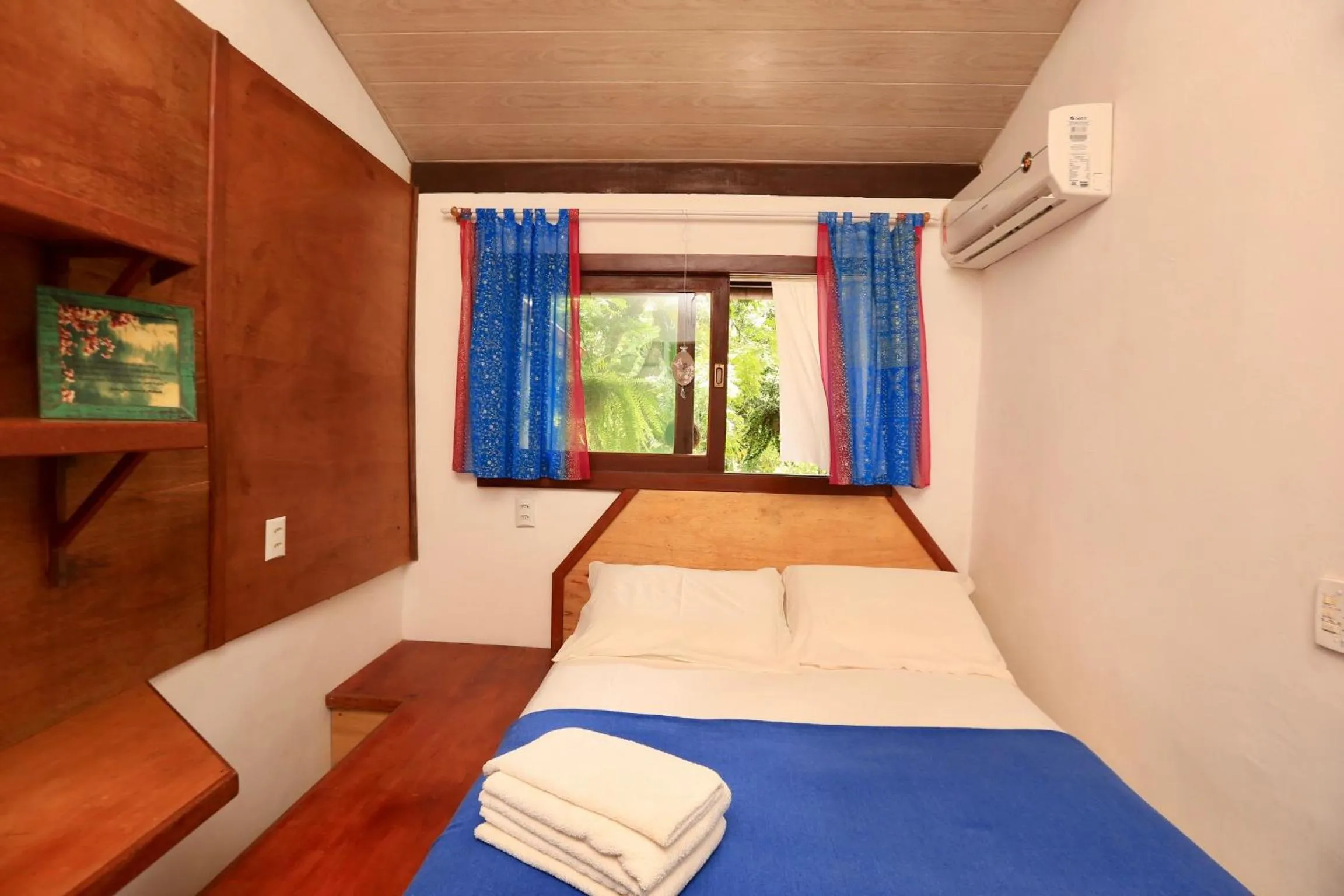 Bed in Recanto dos Pássaros Zen Apartamentos em meio de Natureza