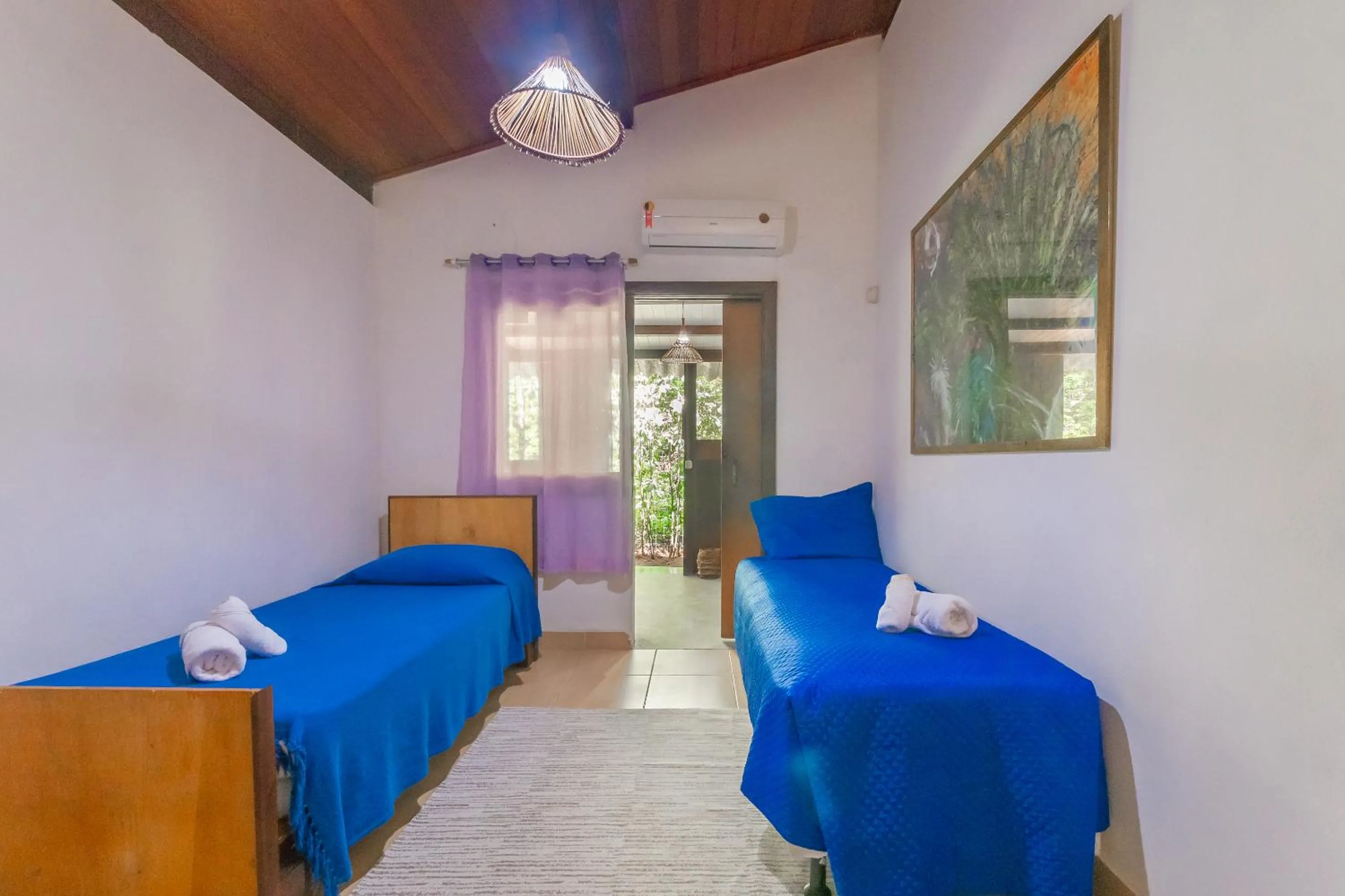 Bed in Recanto dos Pássaros Zen Apartamentos em meio de Natureza