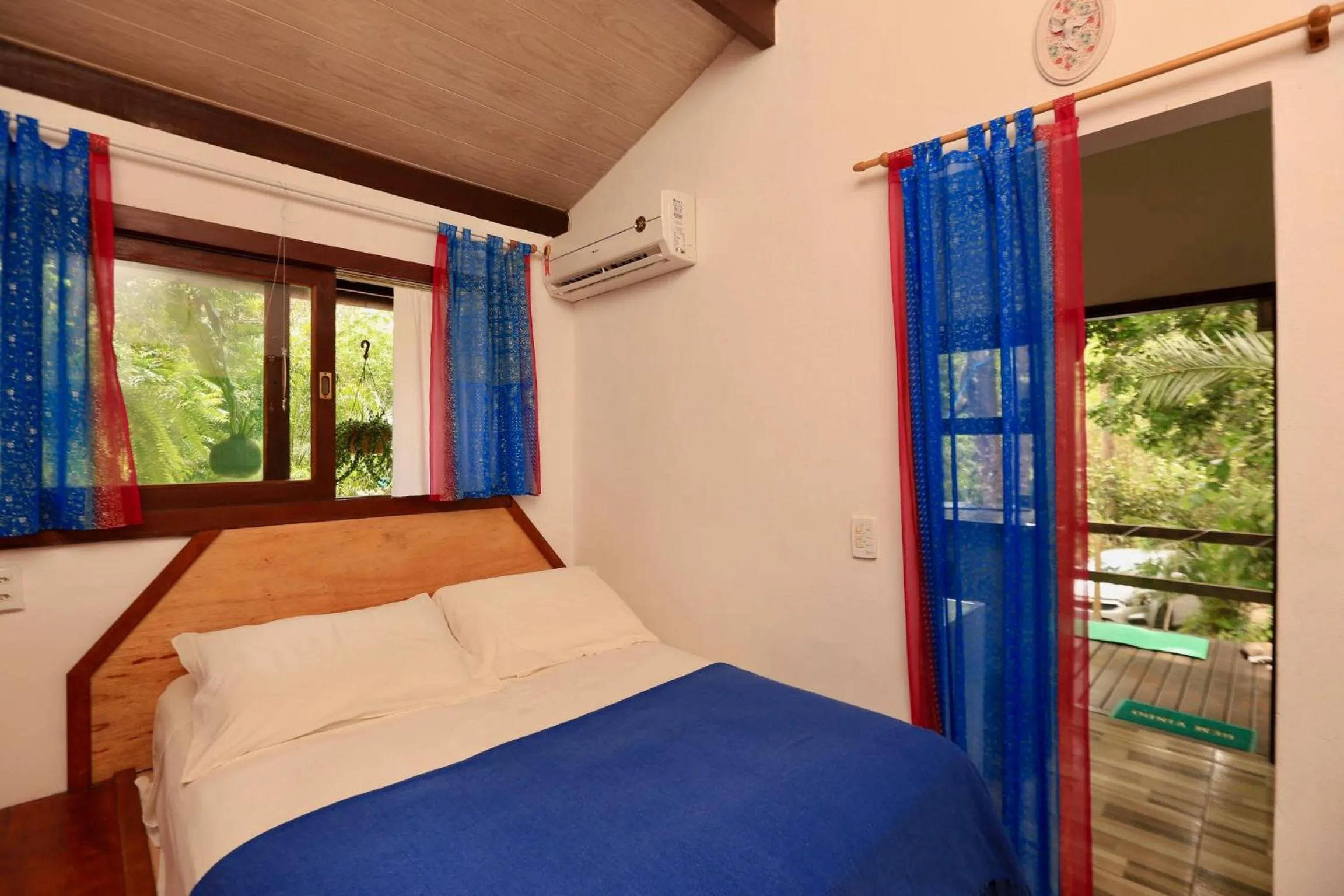 Bed in Recanto dos Pássaros Zen Apartamentos em meio de Natureza