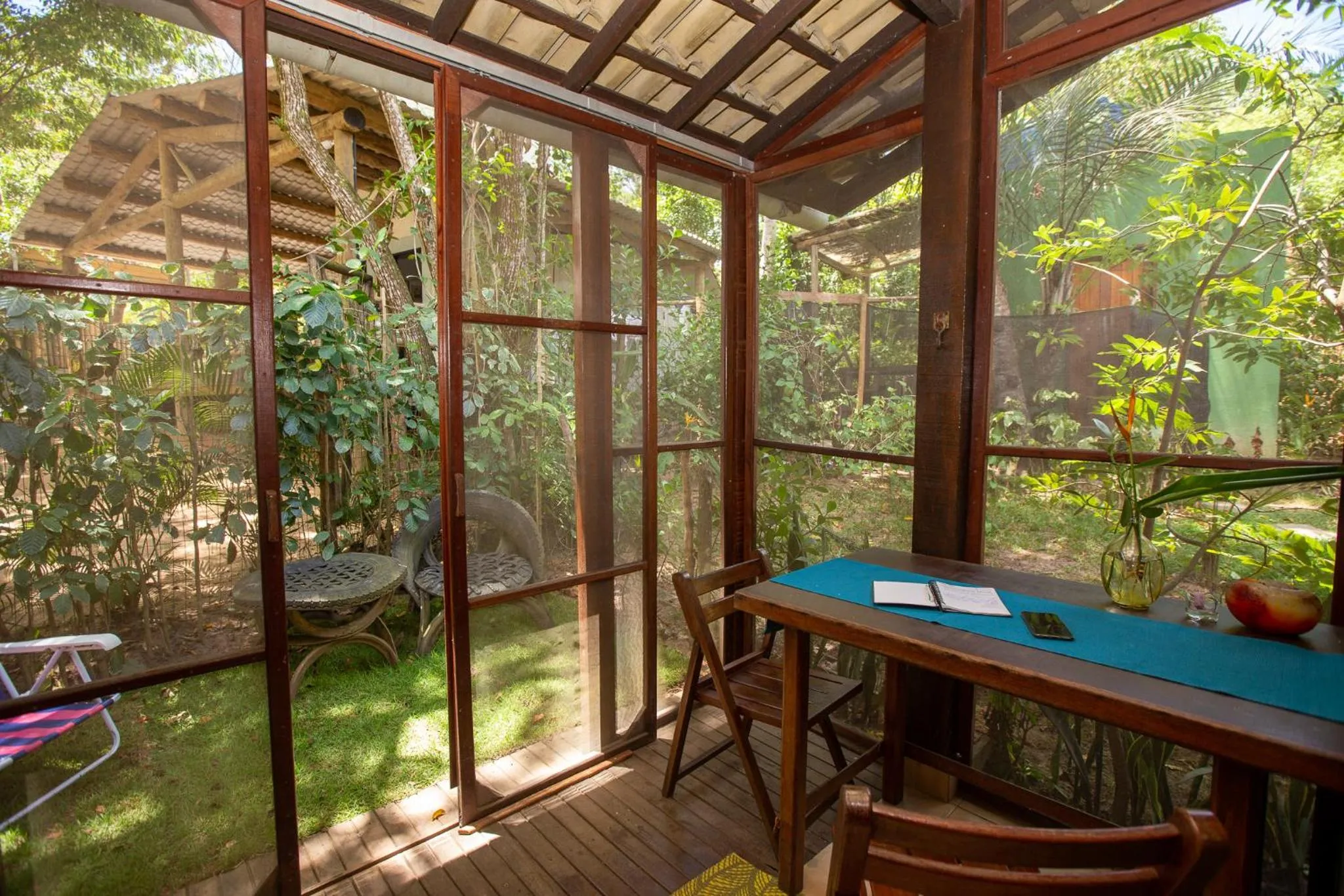 Balcony/Terrace in Recanto dos Pássaros Zen Apartamentos em meio de Natureza