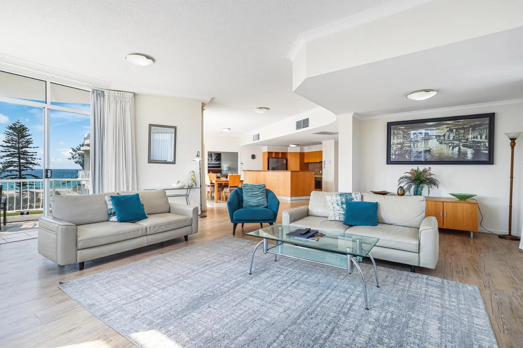 Living room in Kirra Beach Apartments