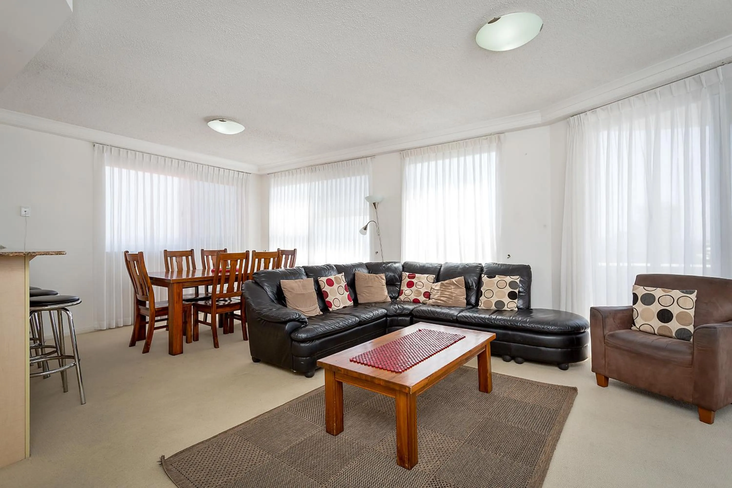Living room in Kirra Beach Apartments
