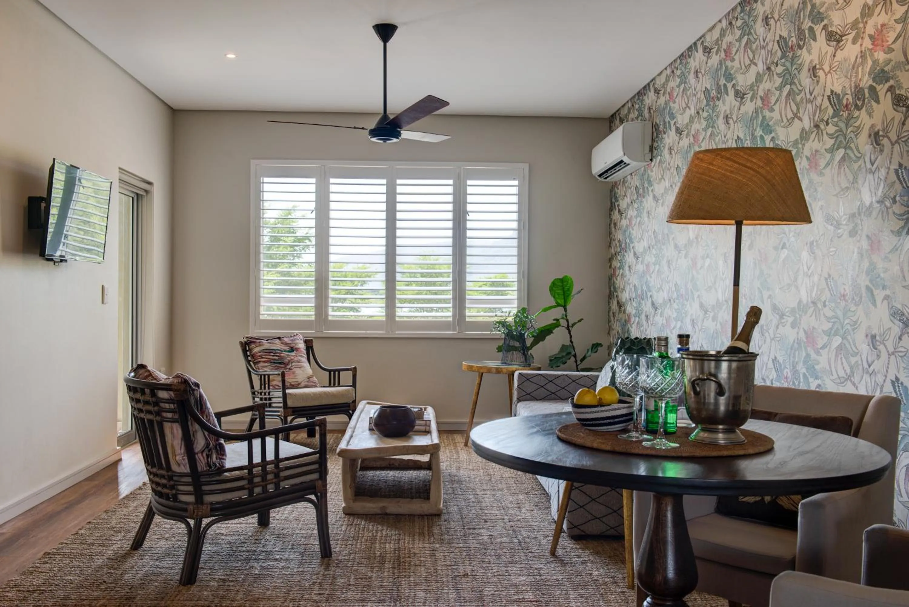Living room in Ghost Mountain Inn