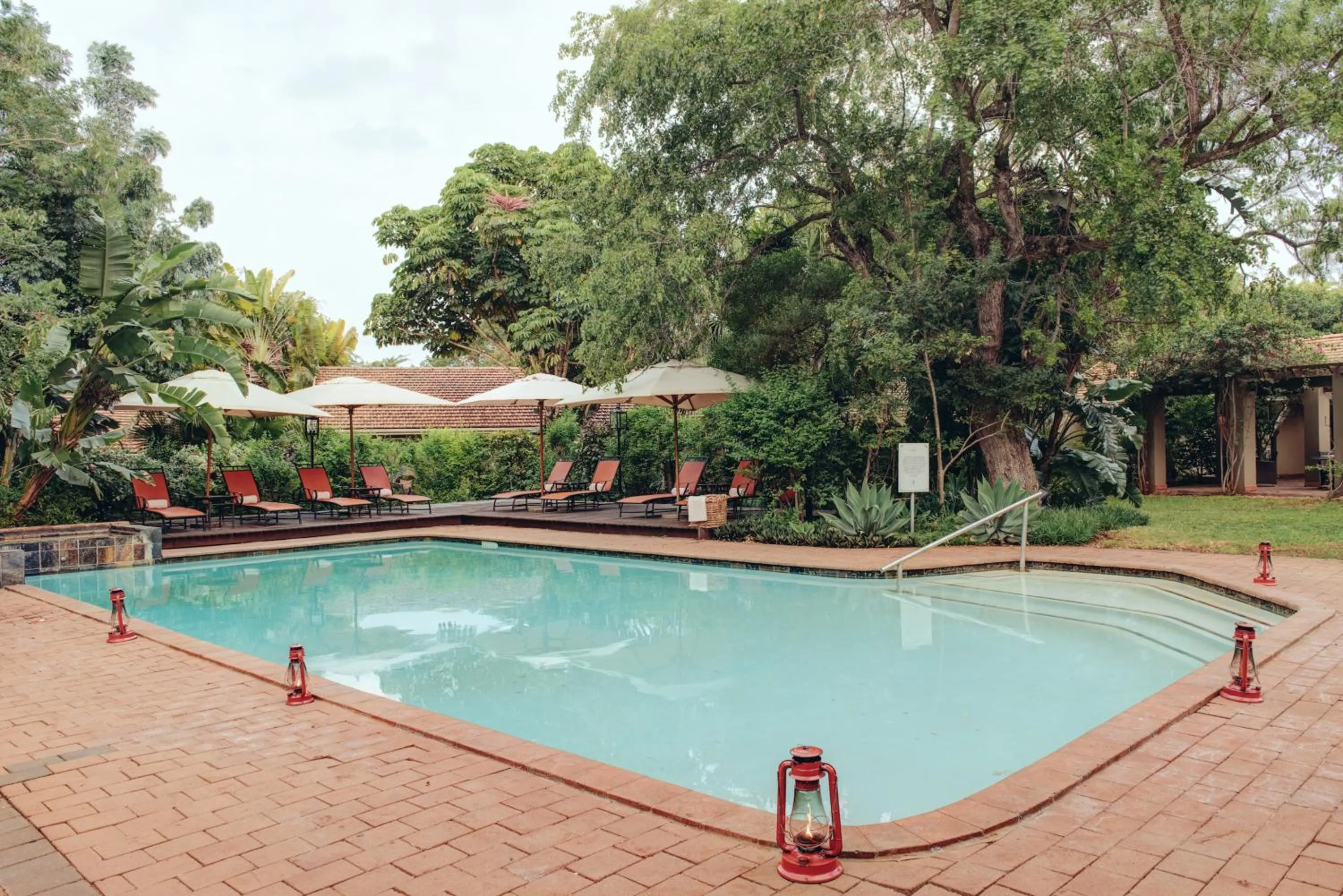 Pool view in Ghost Mountain Inn