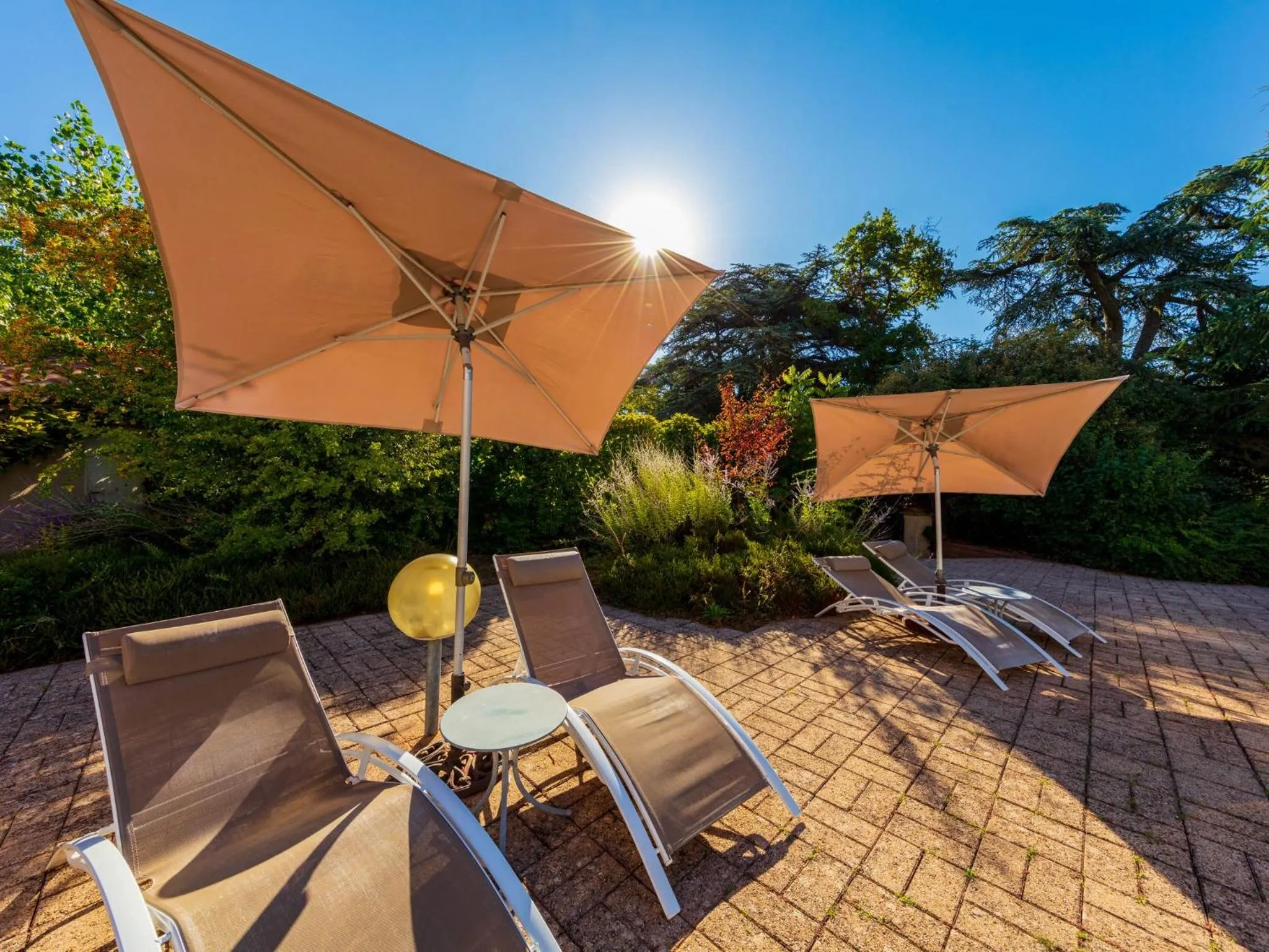 Garden in Logis Hotel Noemys Morgon