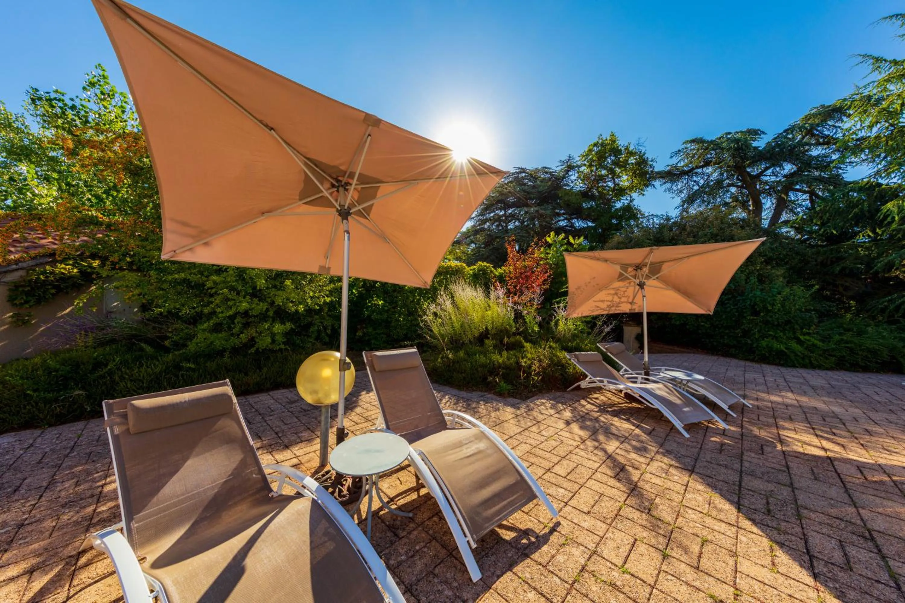 Garden in Logis Hotel Noemys Morgon