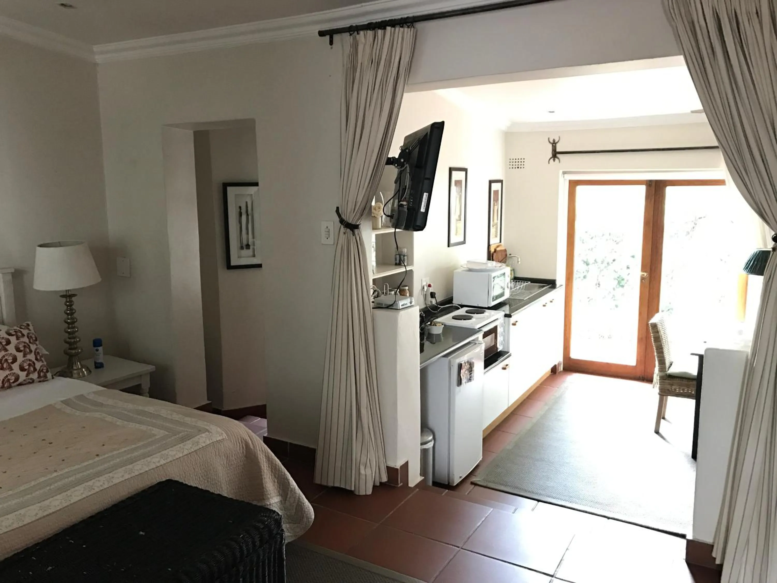 Bed in Waterfall Cottages