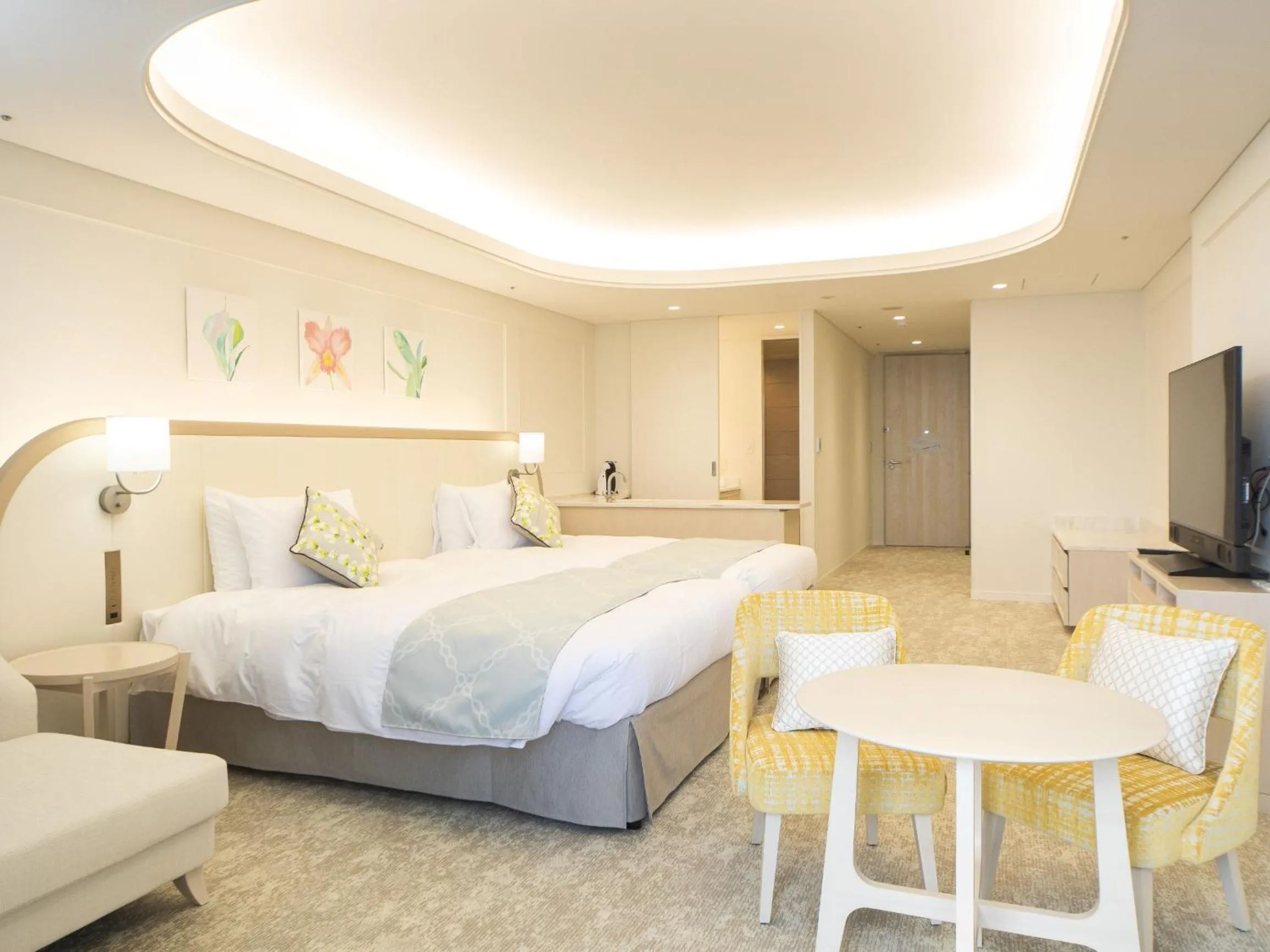 Bed in Karatsu Seaside Hotel