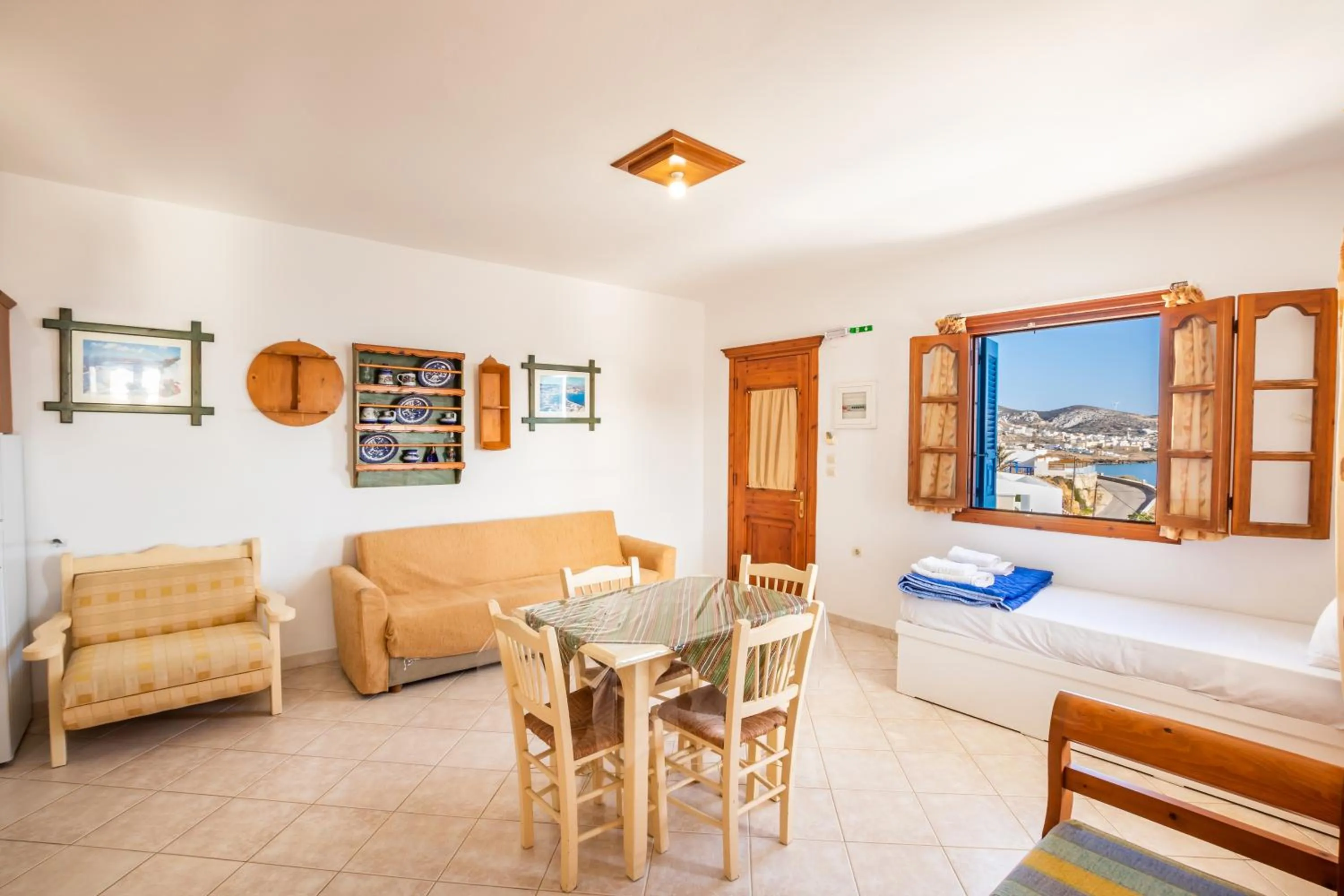 Bed in Arhontiko Hotel