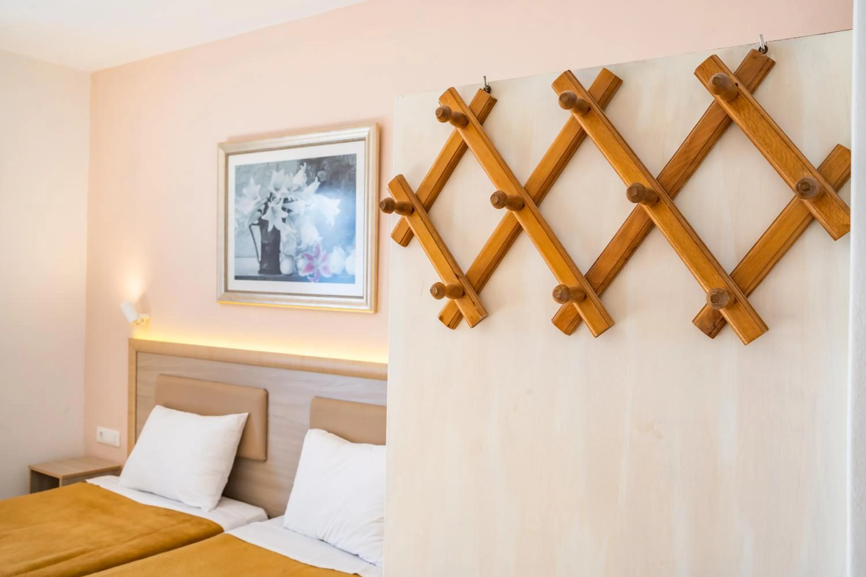 Bed in Arhontiko Hotel