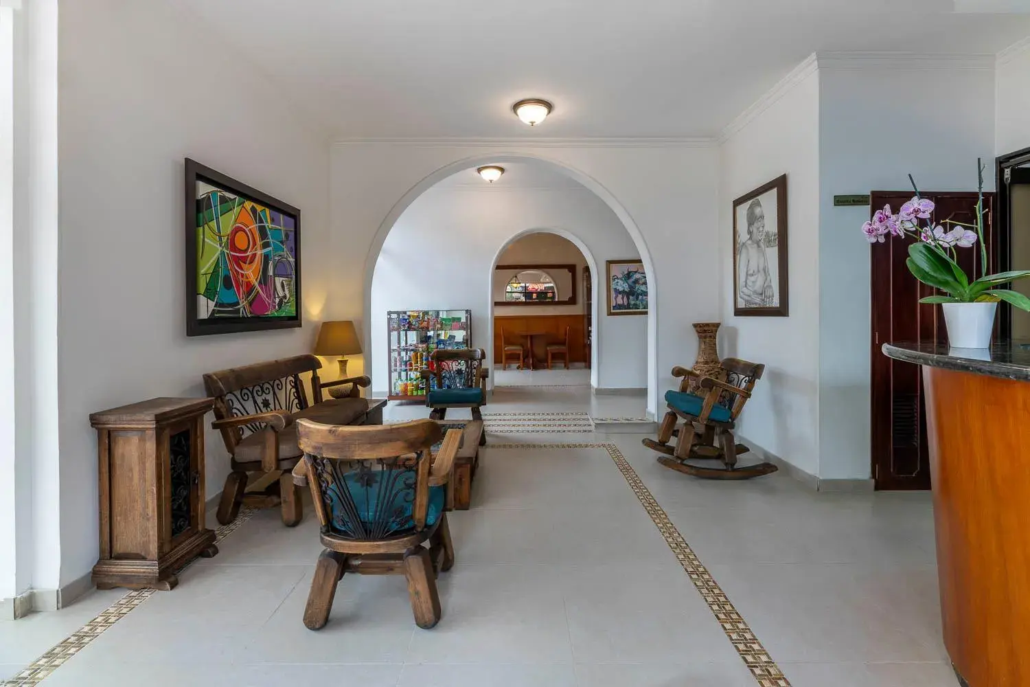 Lobby or reception in Hotel El Campin Lobby or reception in Hotel El Campin