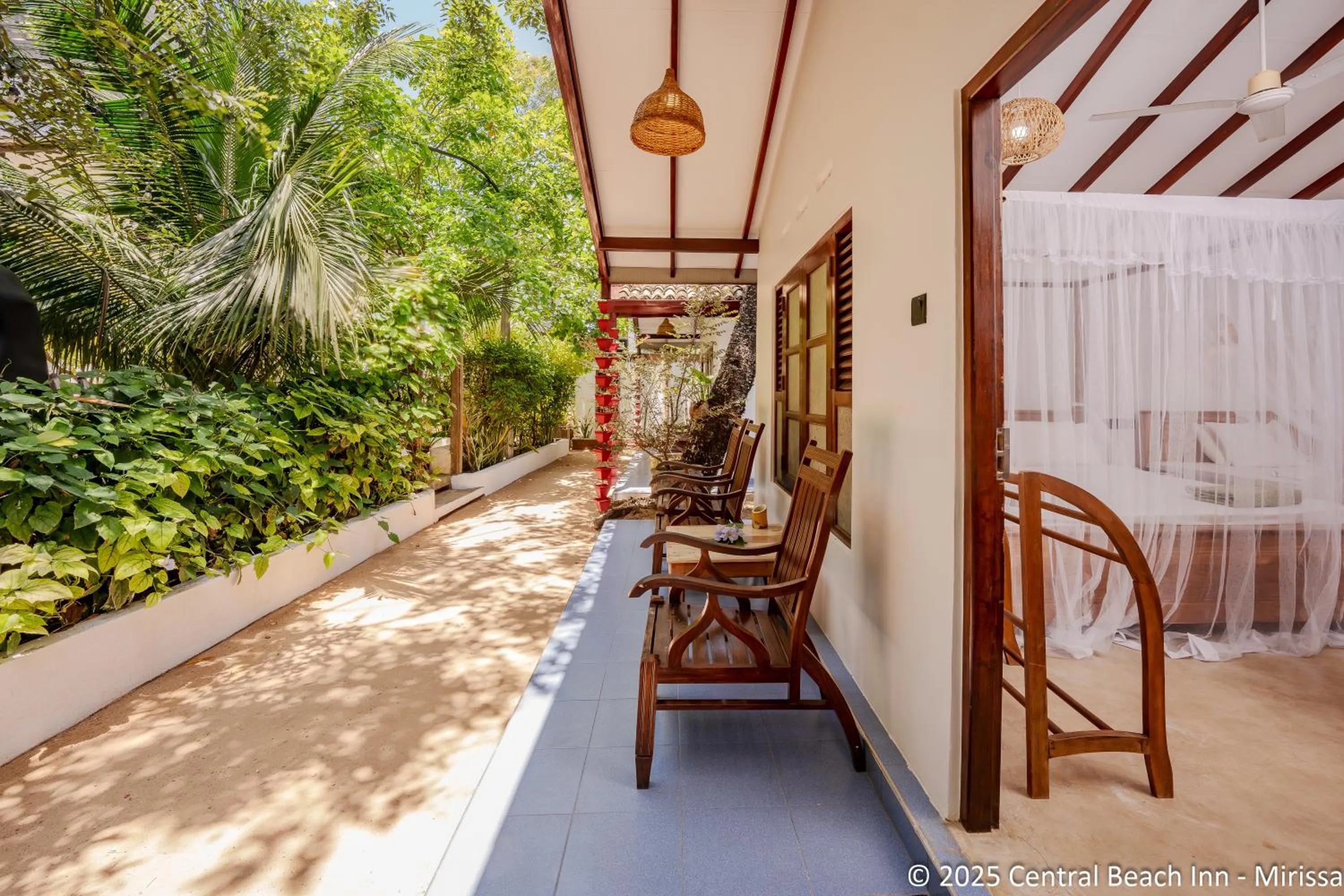 Garden view in Central Beach Inn