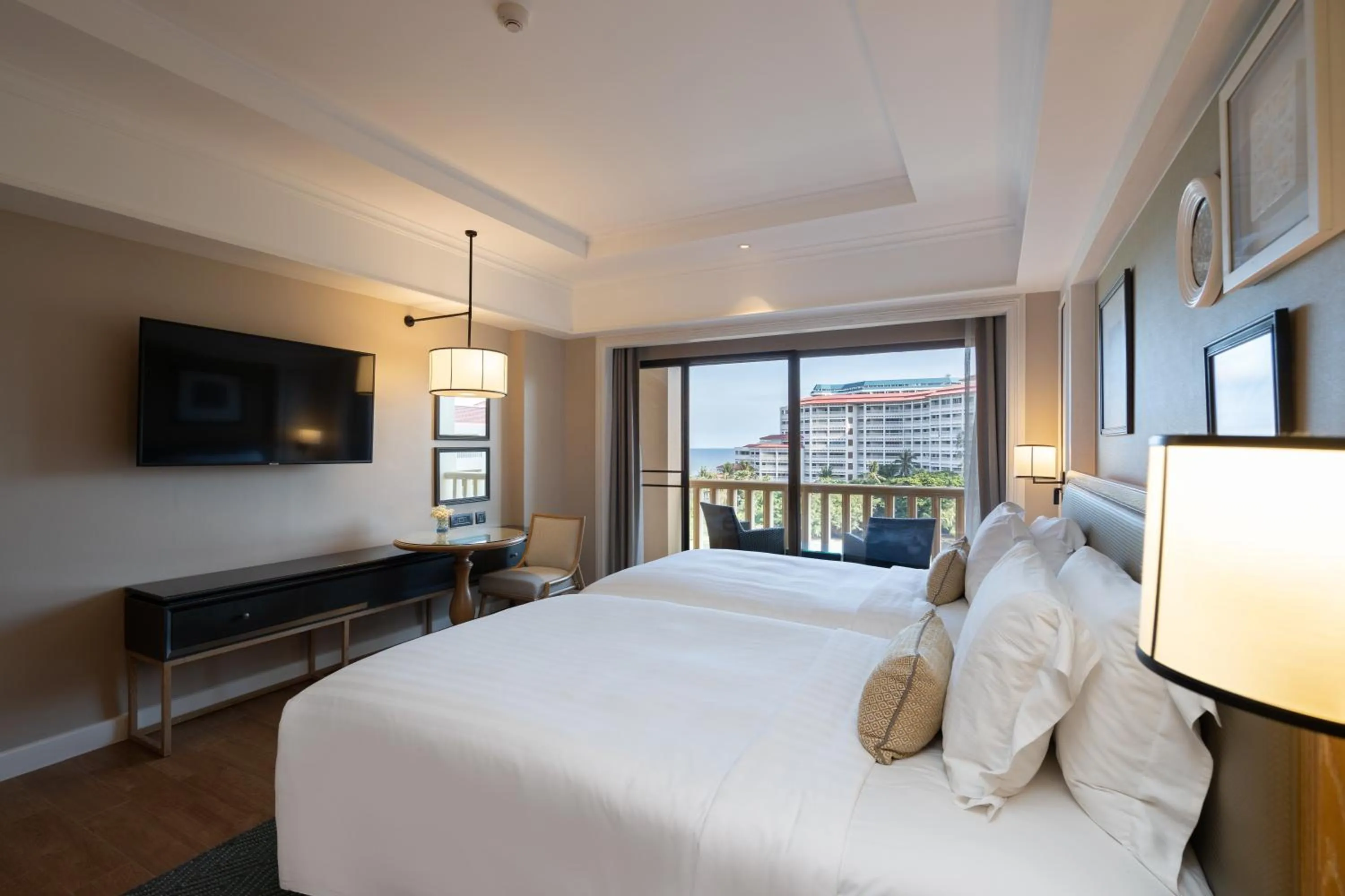 View (from property/room), Bed in Dusit Thani Hua Hin