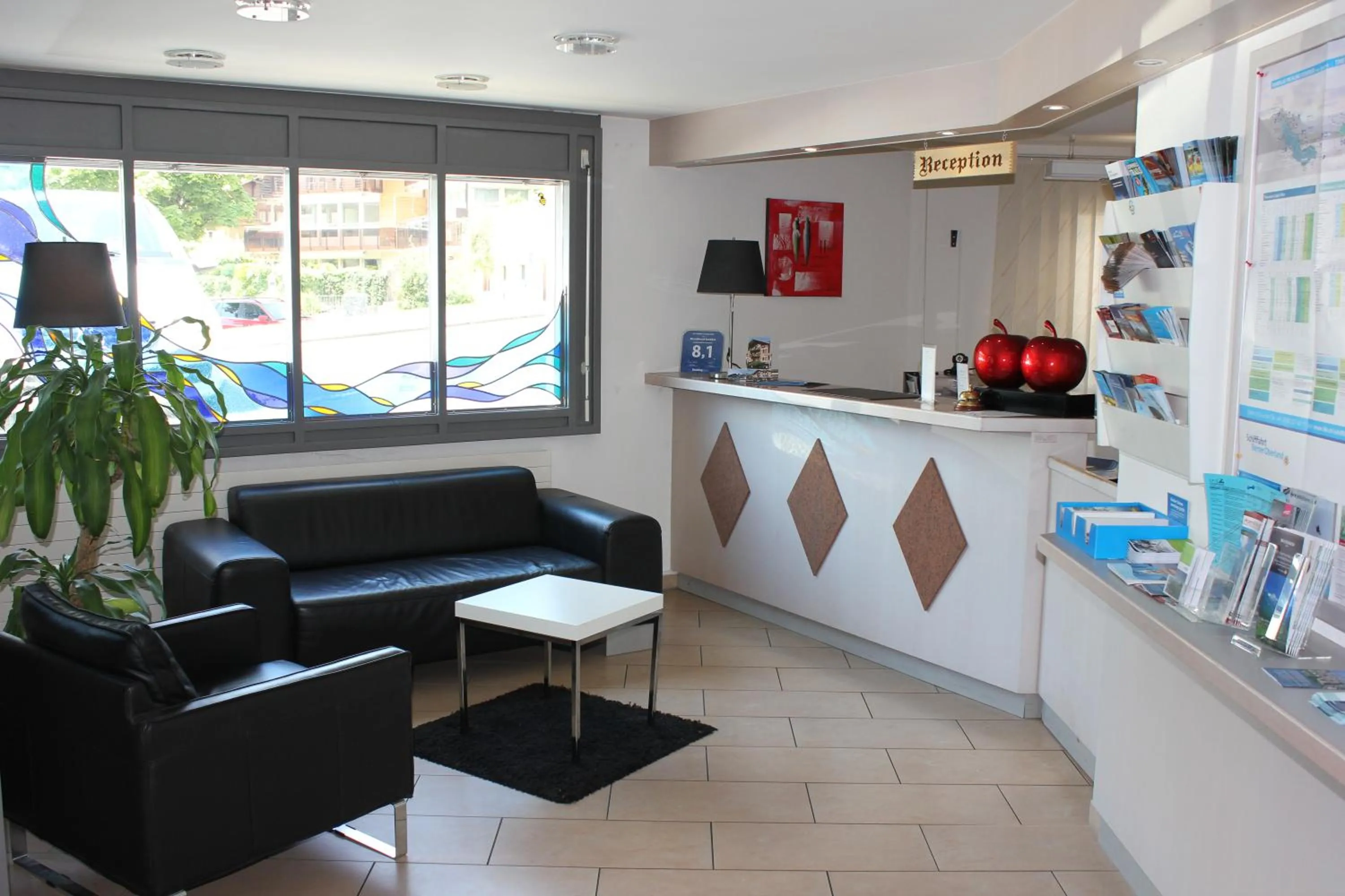 Lobby or reception in Strandhotel Seeblick