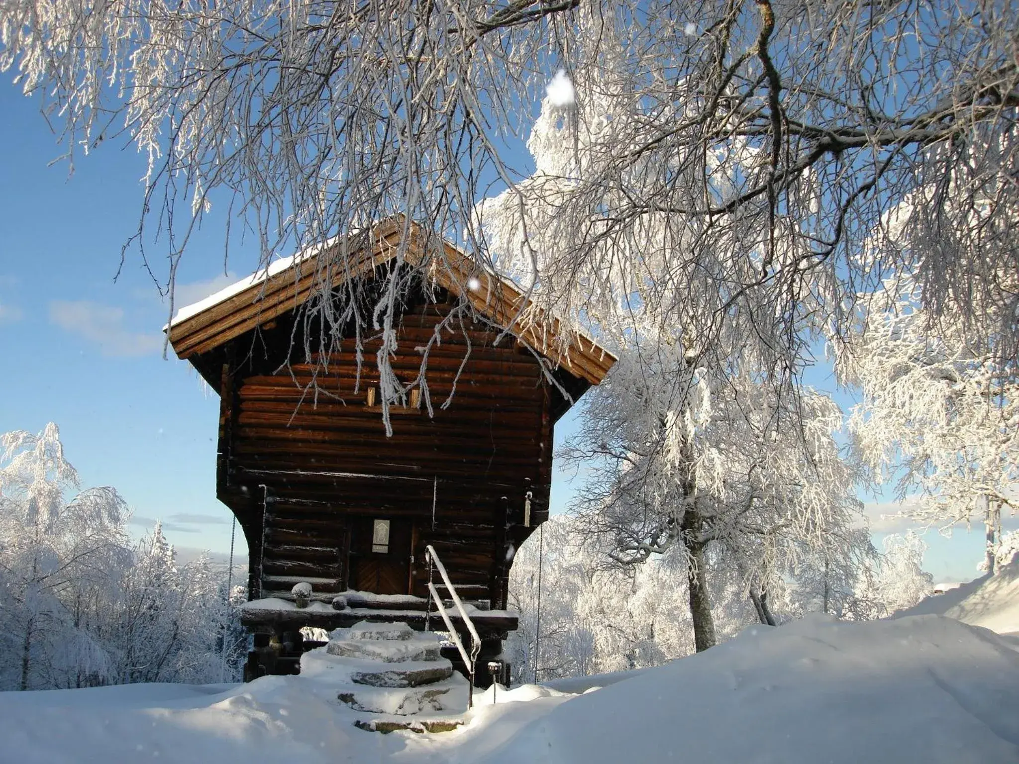 Facade/entrance in Lysebu Hotel Facade/entrance in Lysebu Hotel