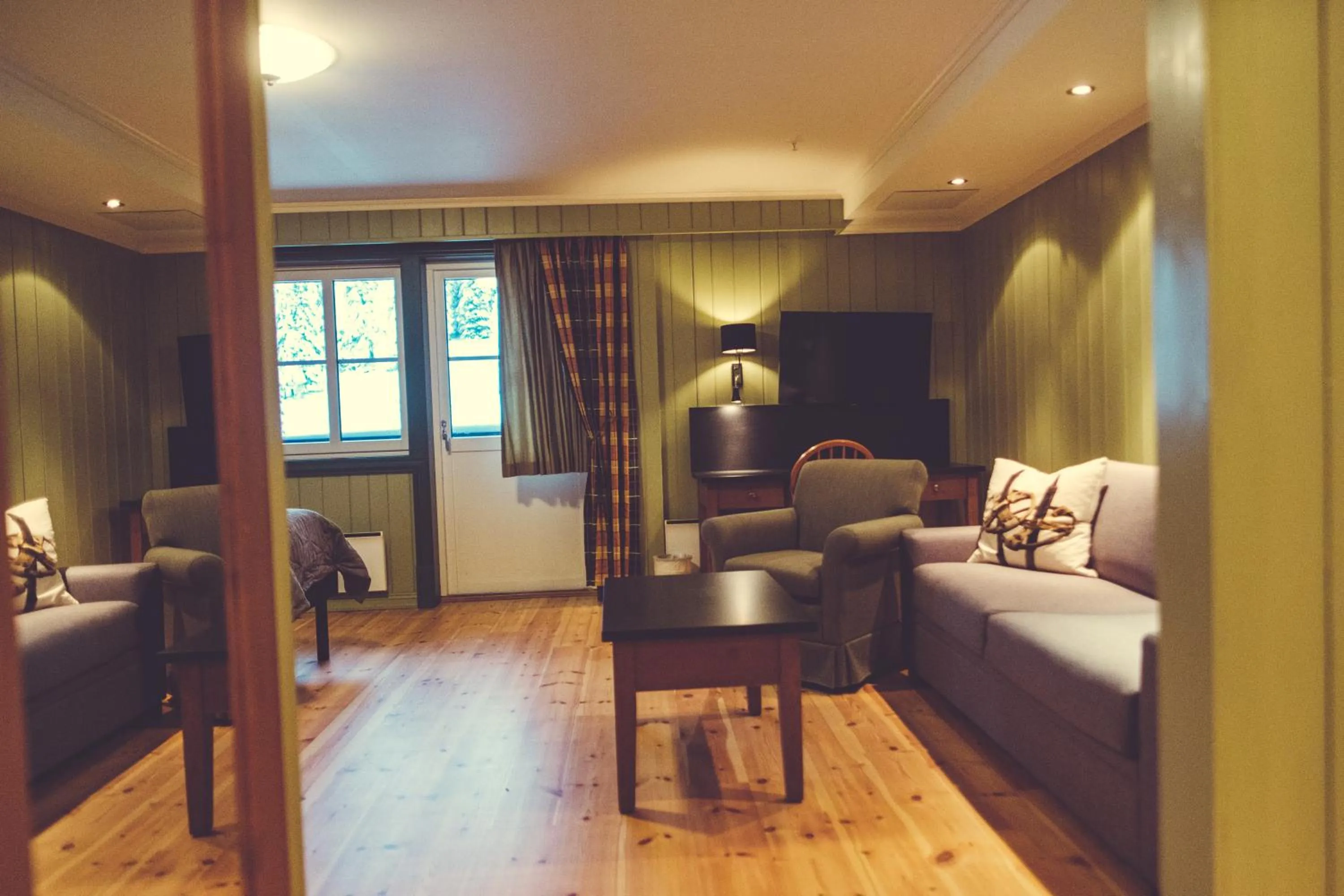 Seating area in Gudbrandsgard Hotel