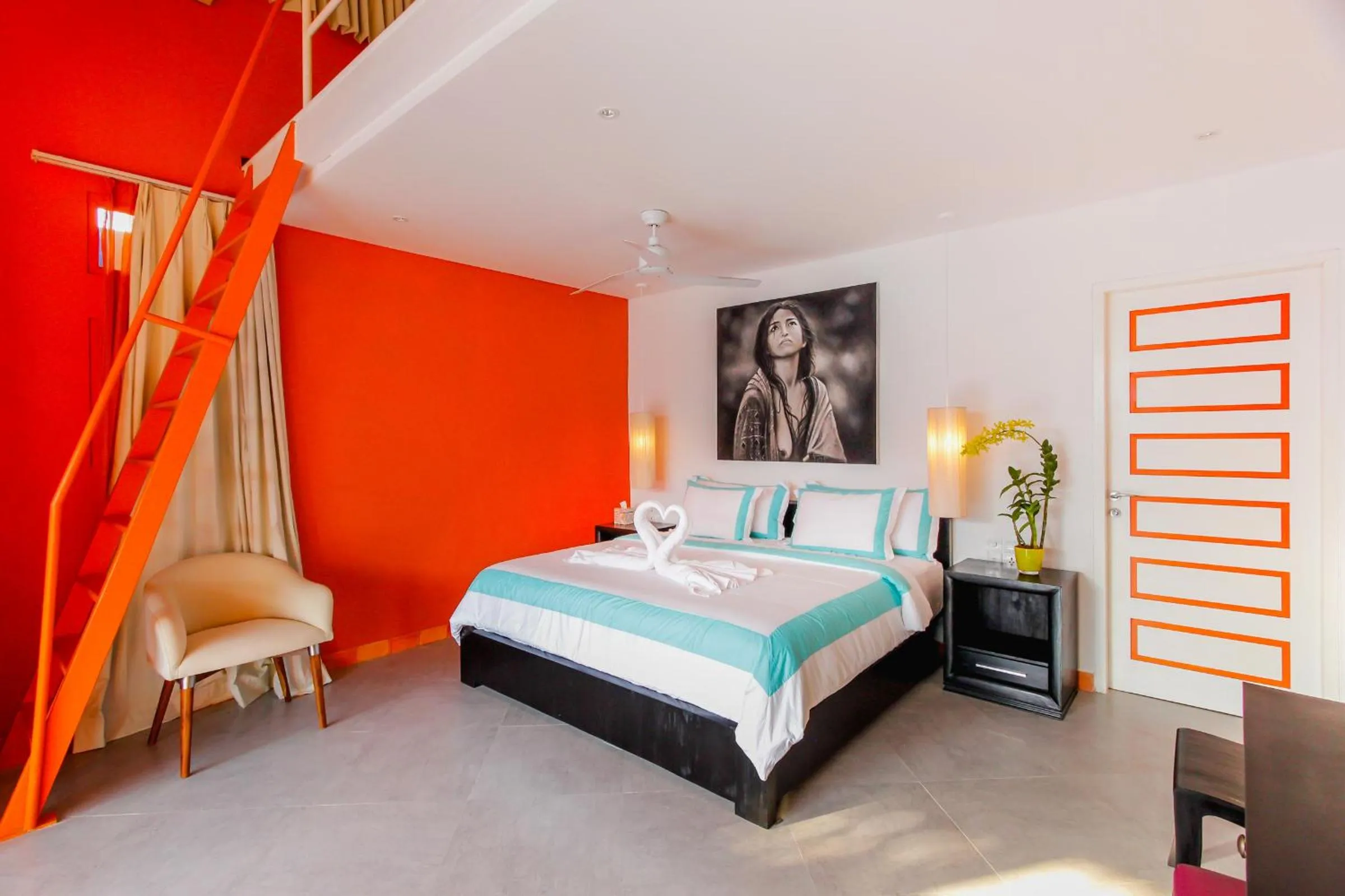 Shower, Bed in Villa Majorelle Bali