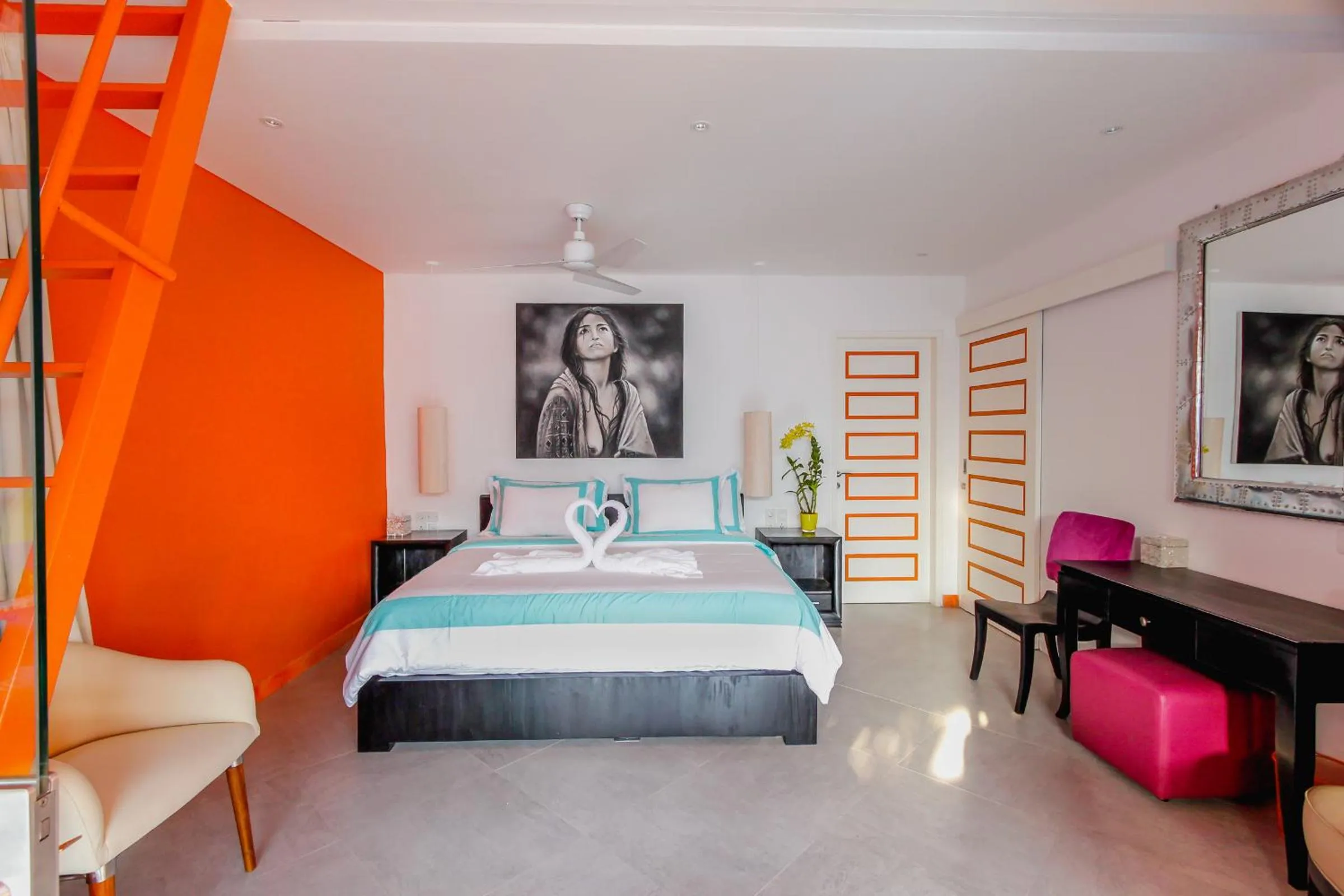 Shower, Bed in Villa Majorelle Bali