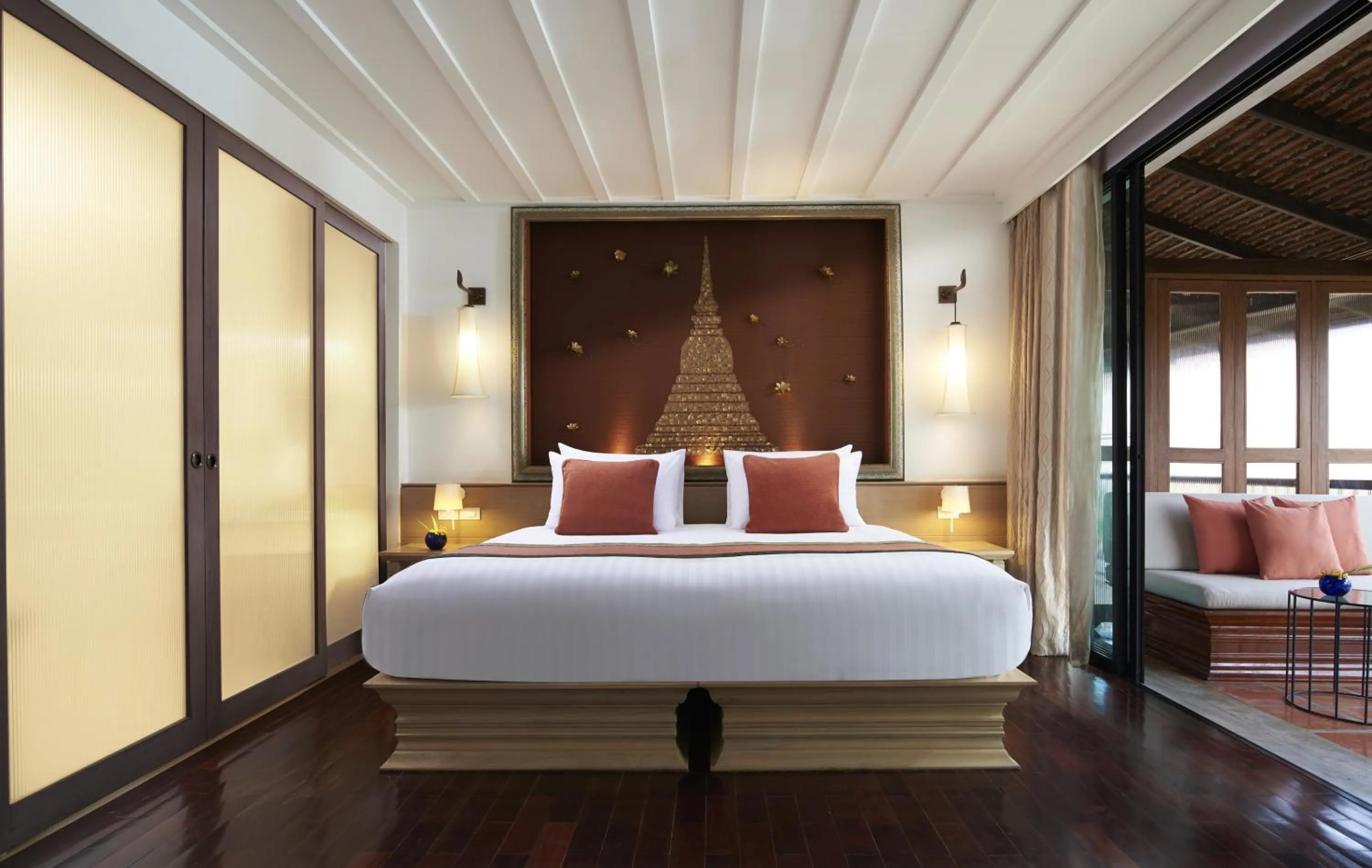 Bed in Sukhothai Heritage Resort
