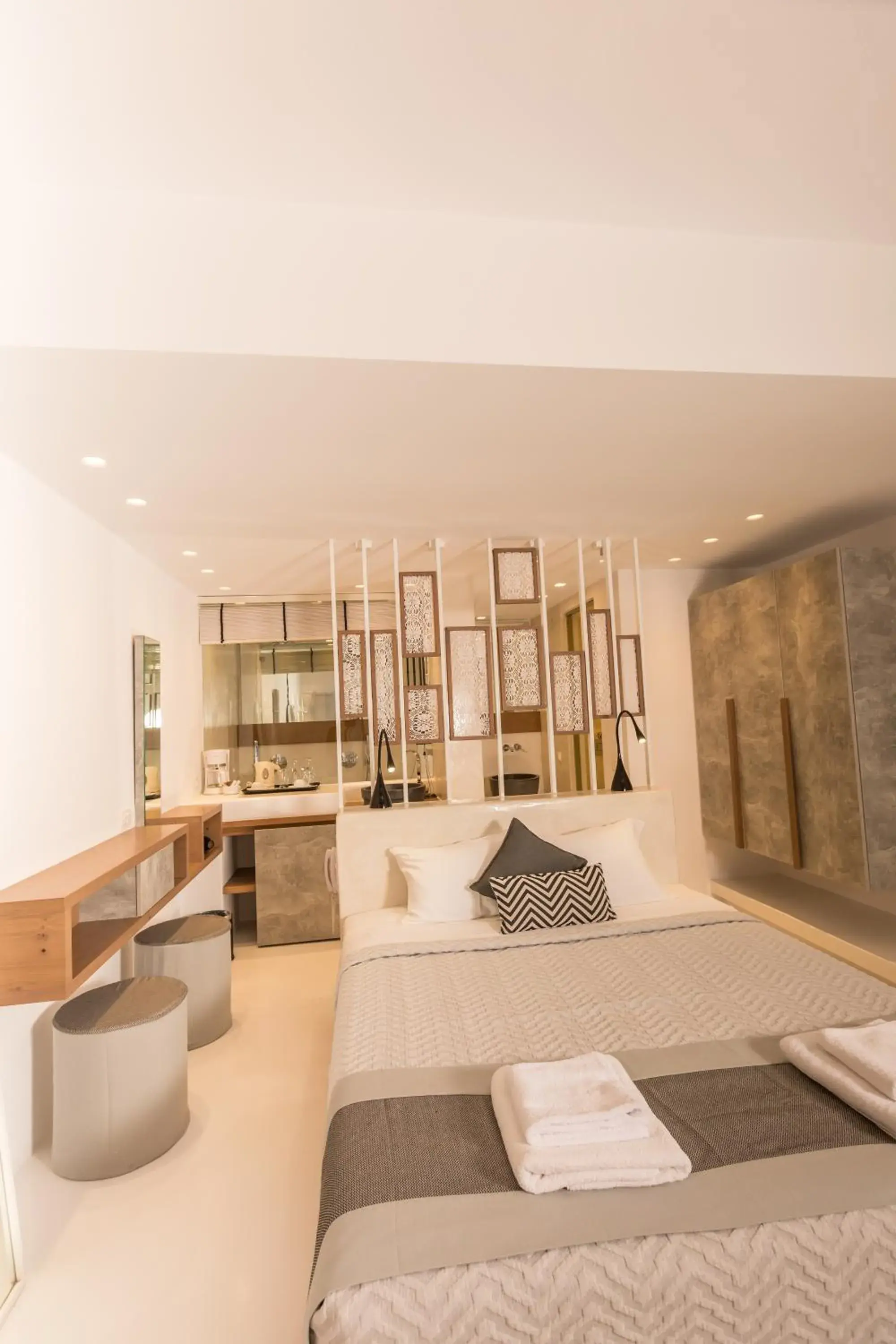 Bedroom, Bed in Oia Suites Bedroom, Bed in Oia Suites