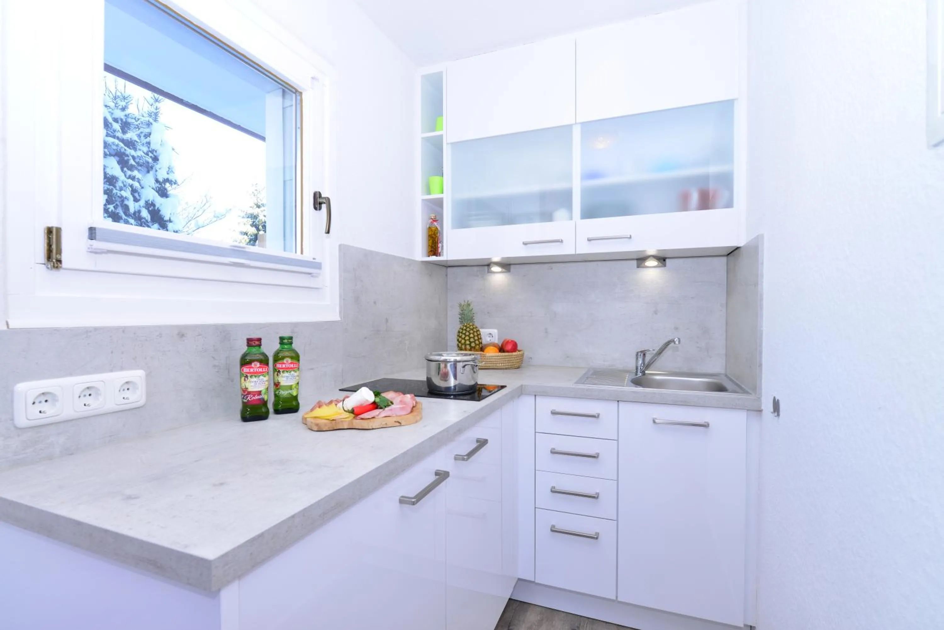 Kitchen or kitchenette in Familienhotel Kleinwalsertal