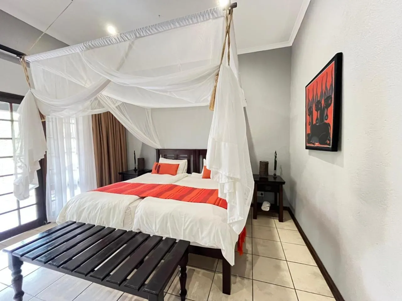 Bed in Abangane Guest Lodge