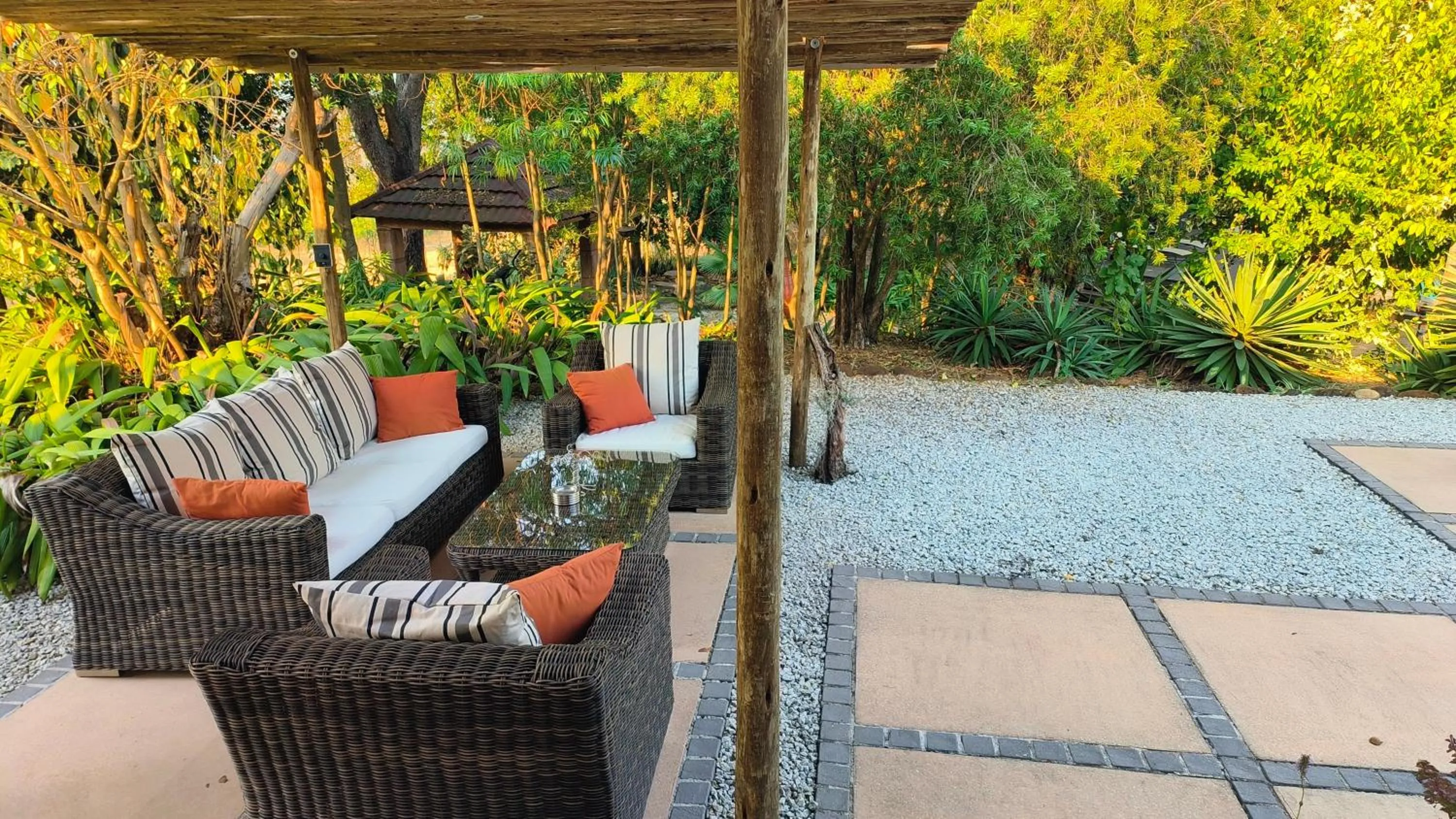 Seating area in Abangane Guest Lodge