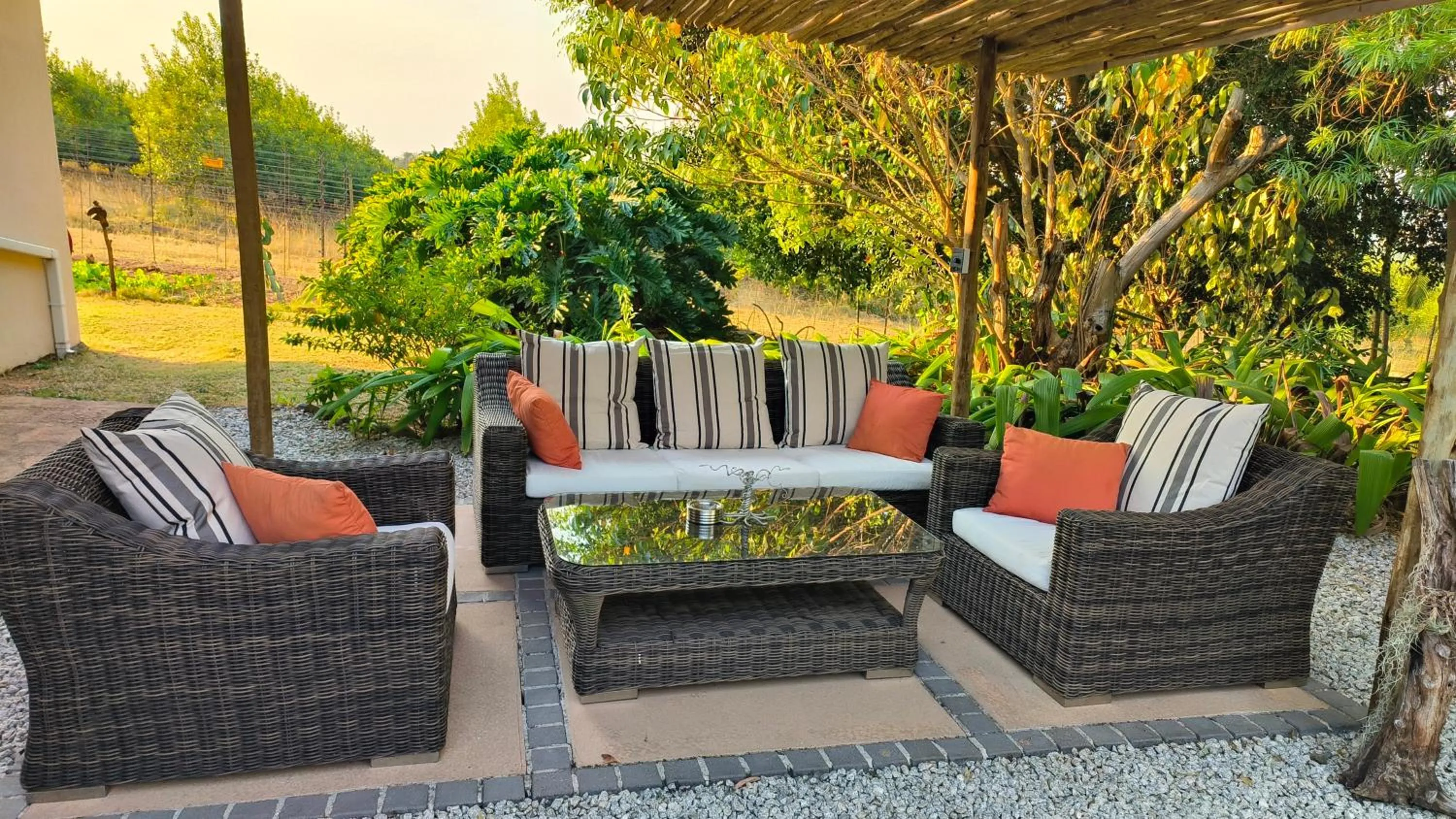 Seating area in Abangane Guest Lodge