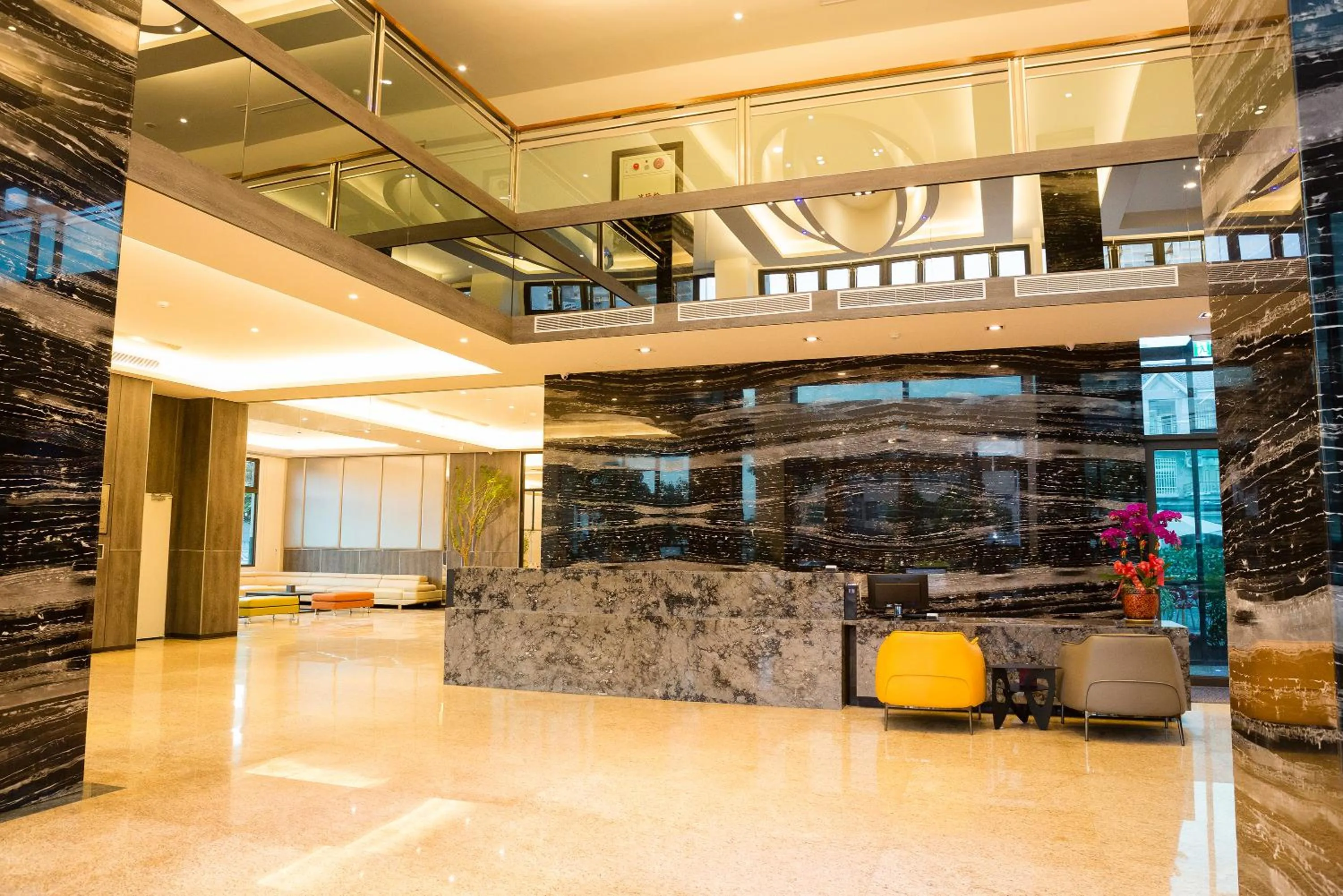 Lobby or reception in V-Hotel