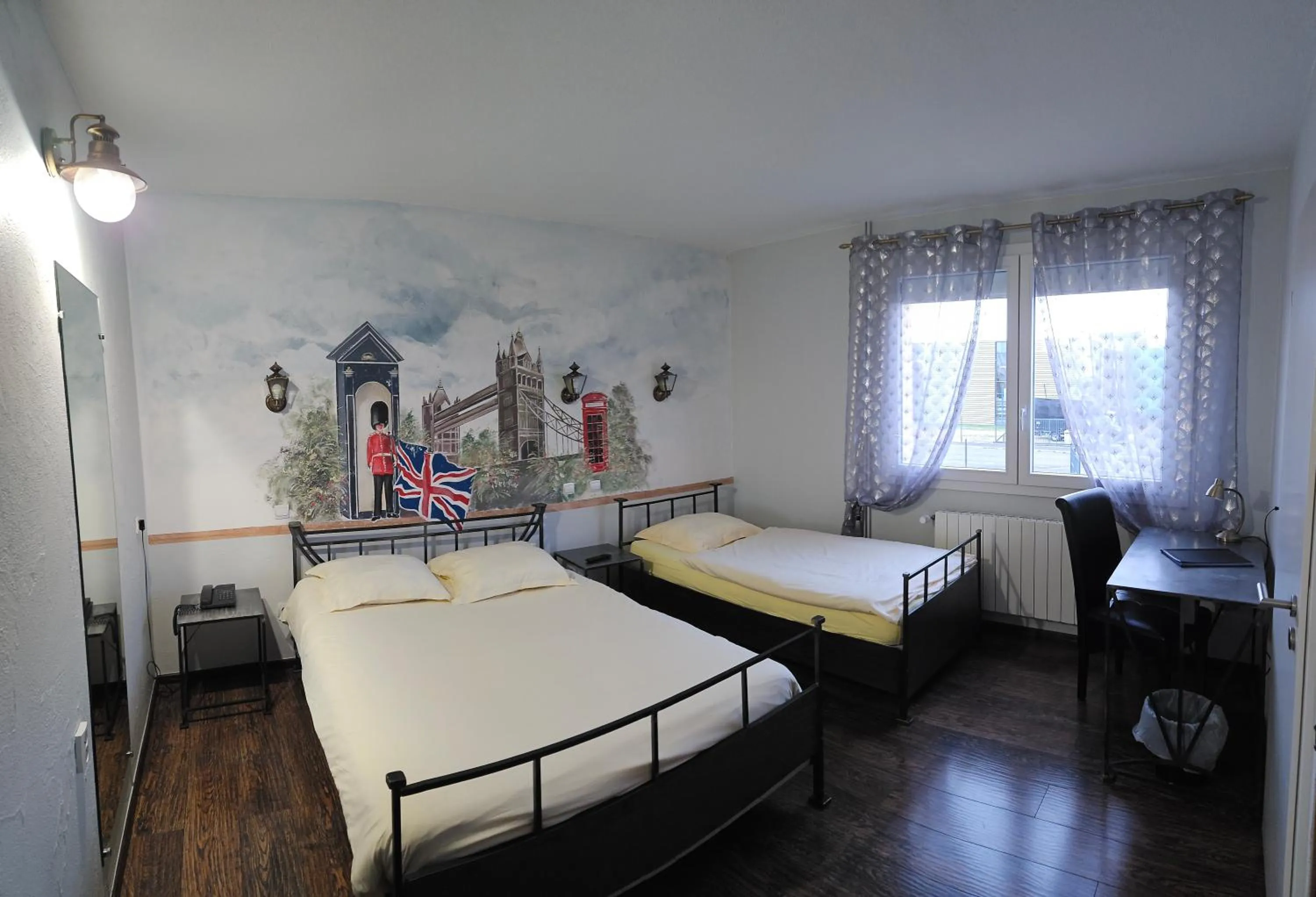 Bedroom, Bed in Hotel Restaurant Champ Alsace