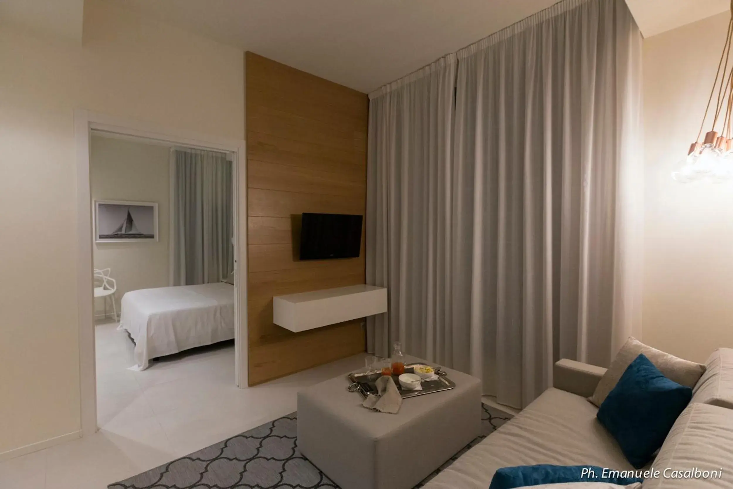 View (from property/room), Bed in Metropol Ceccarini Suite - Luxury apartments View (from property/room), Bed in Metropol Ceccarini Suite - Luxury apartments