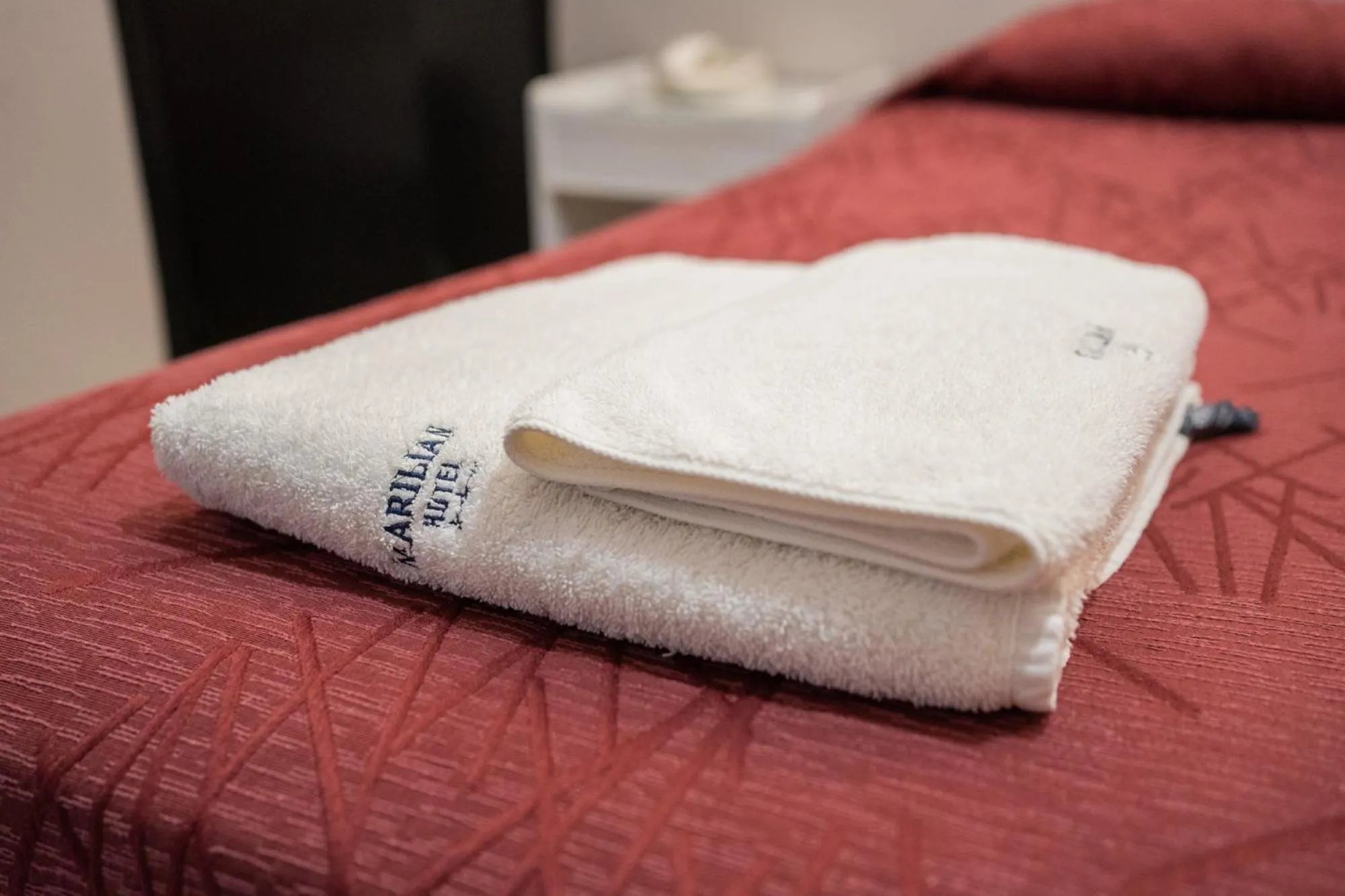 towels, Bed in Hotel Marilian