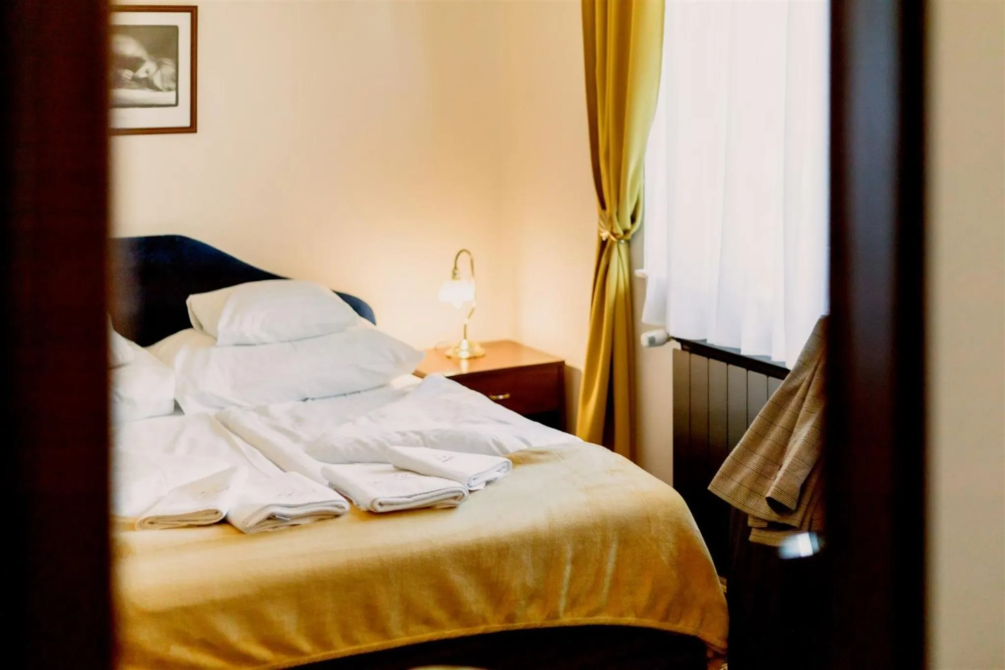 Bed in Korona Pension and Restaurant