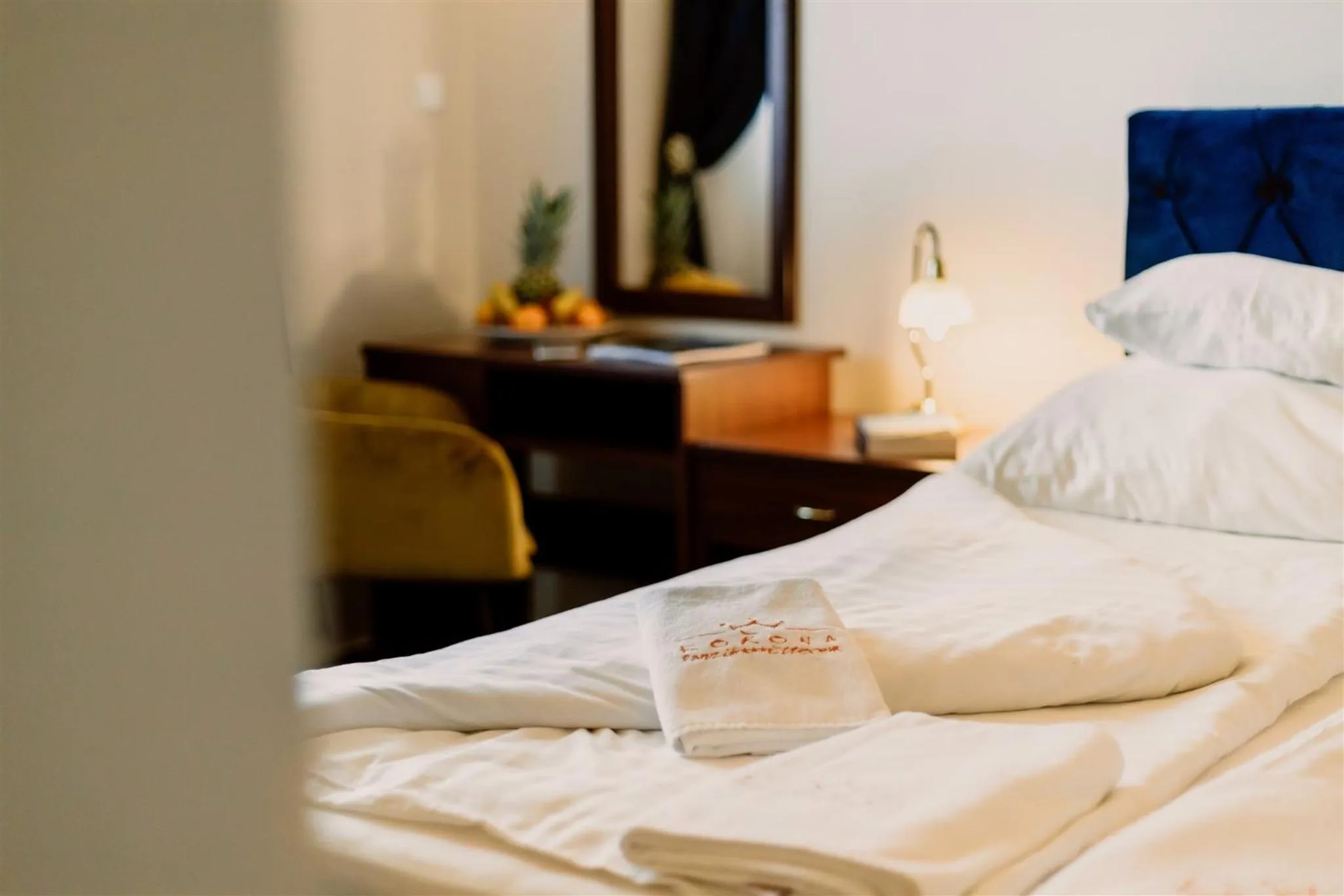 Bed in Korona Pension and Restaurant