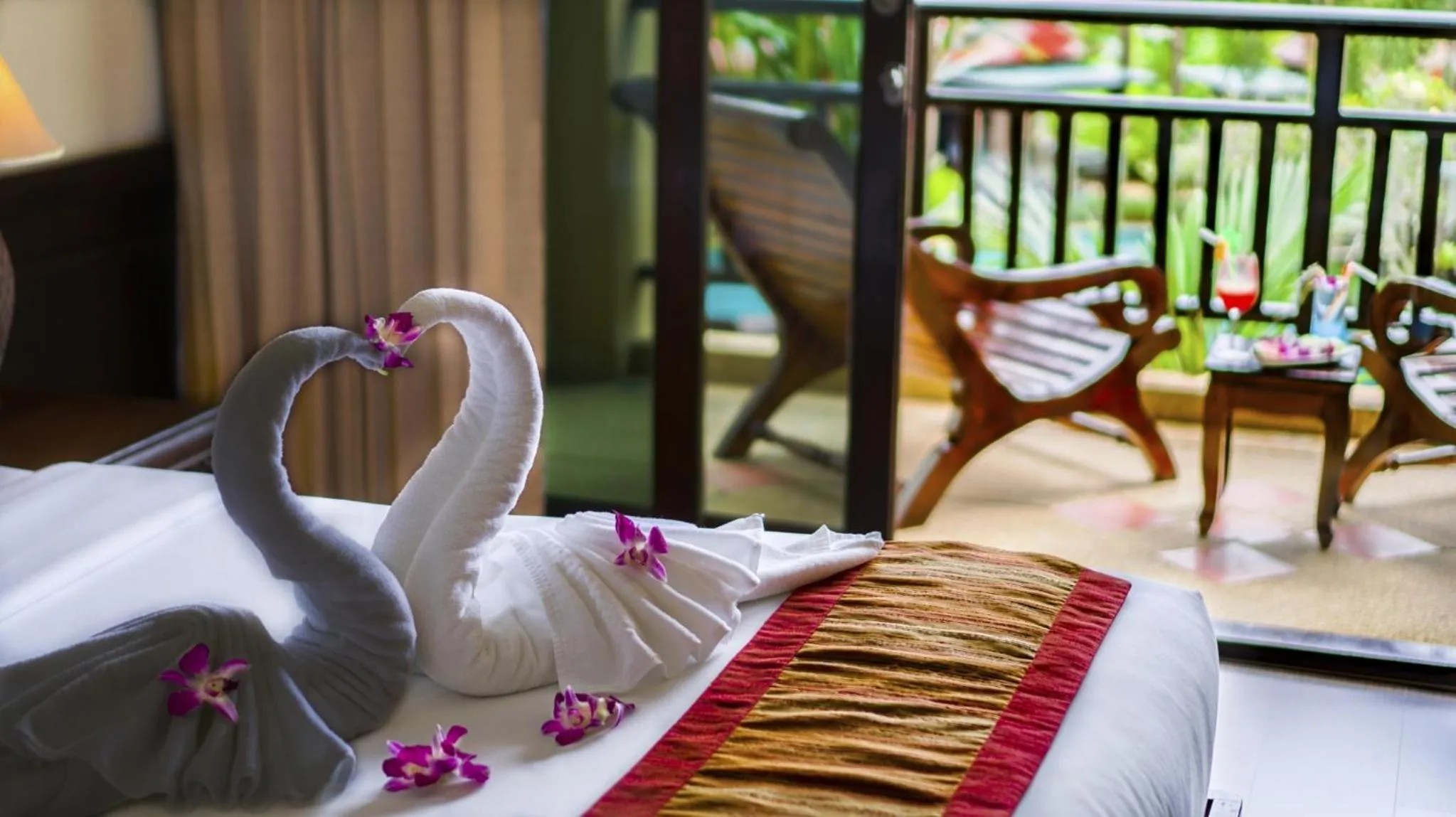 Bed in Aonang Orchid Resort