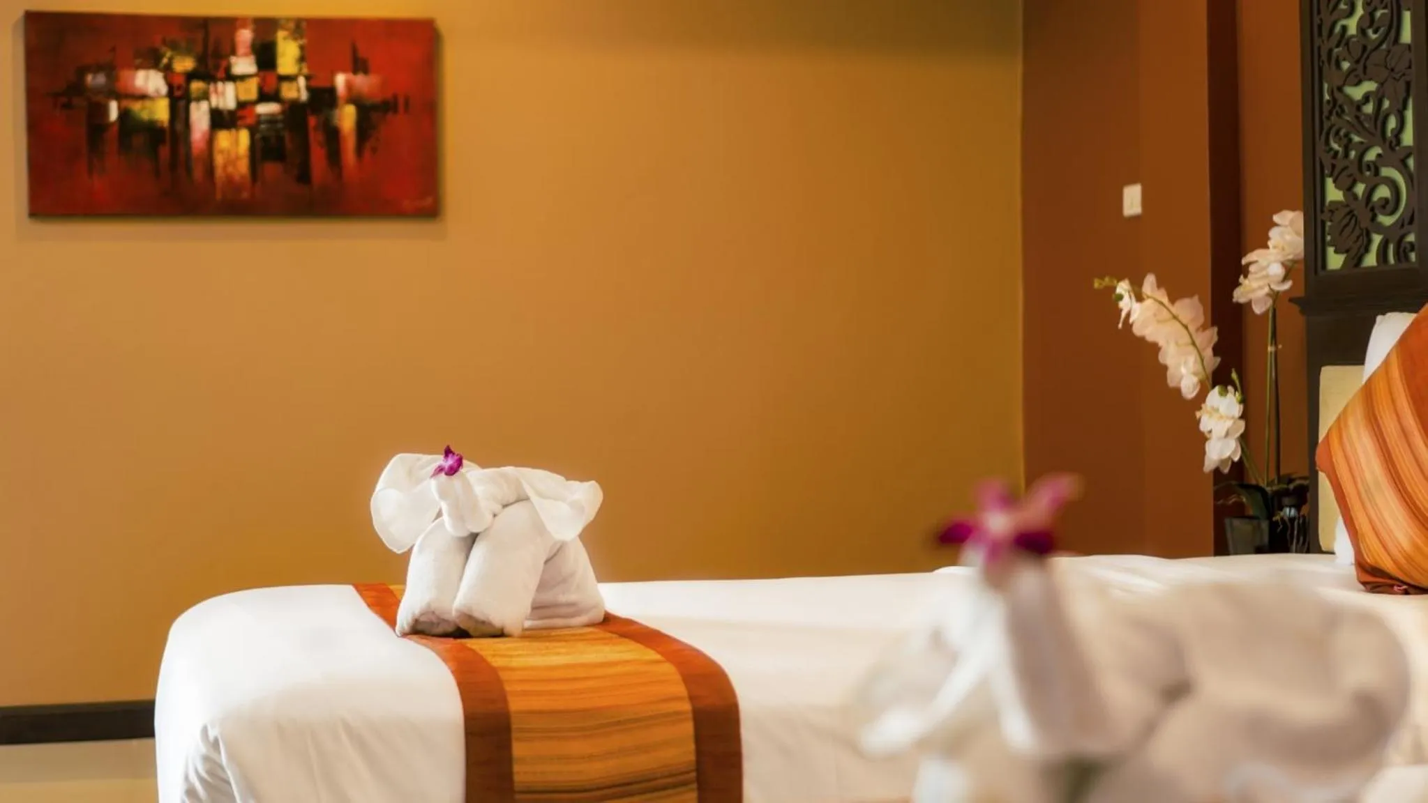 Bed in Aonang Orchid Resort