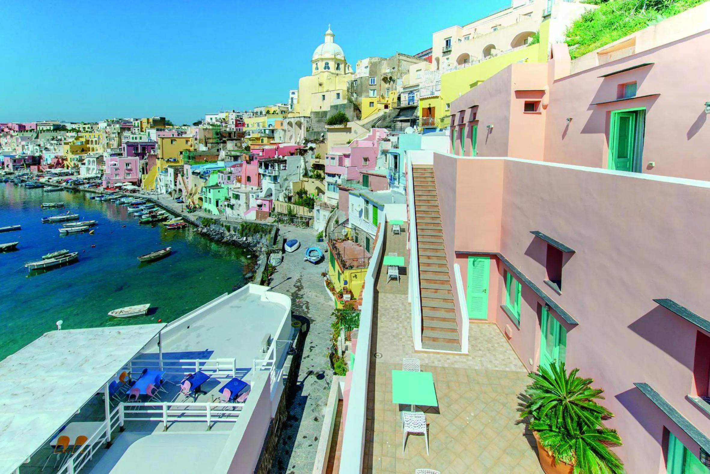 Bird's eye view in Hotel La Corricella