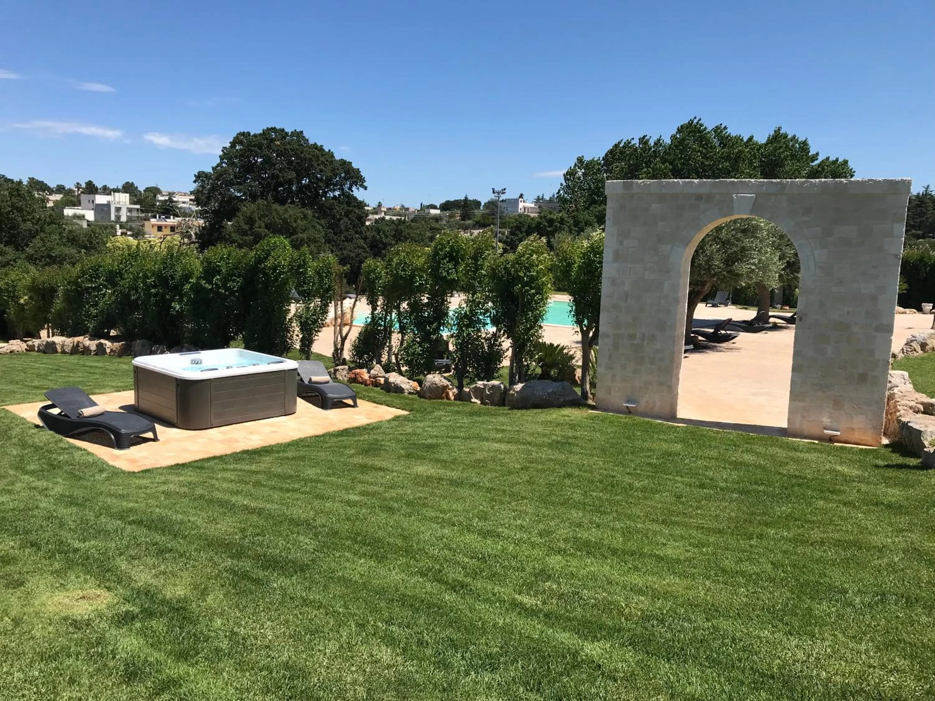 Pool view in Relais Masseria Serritella