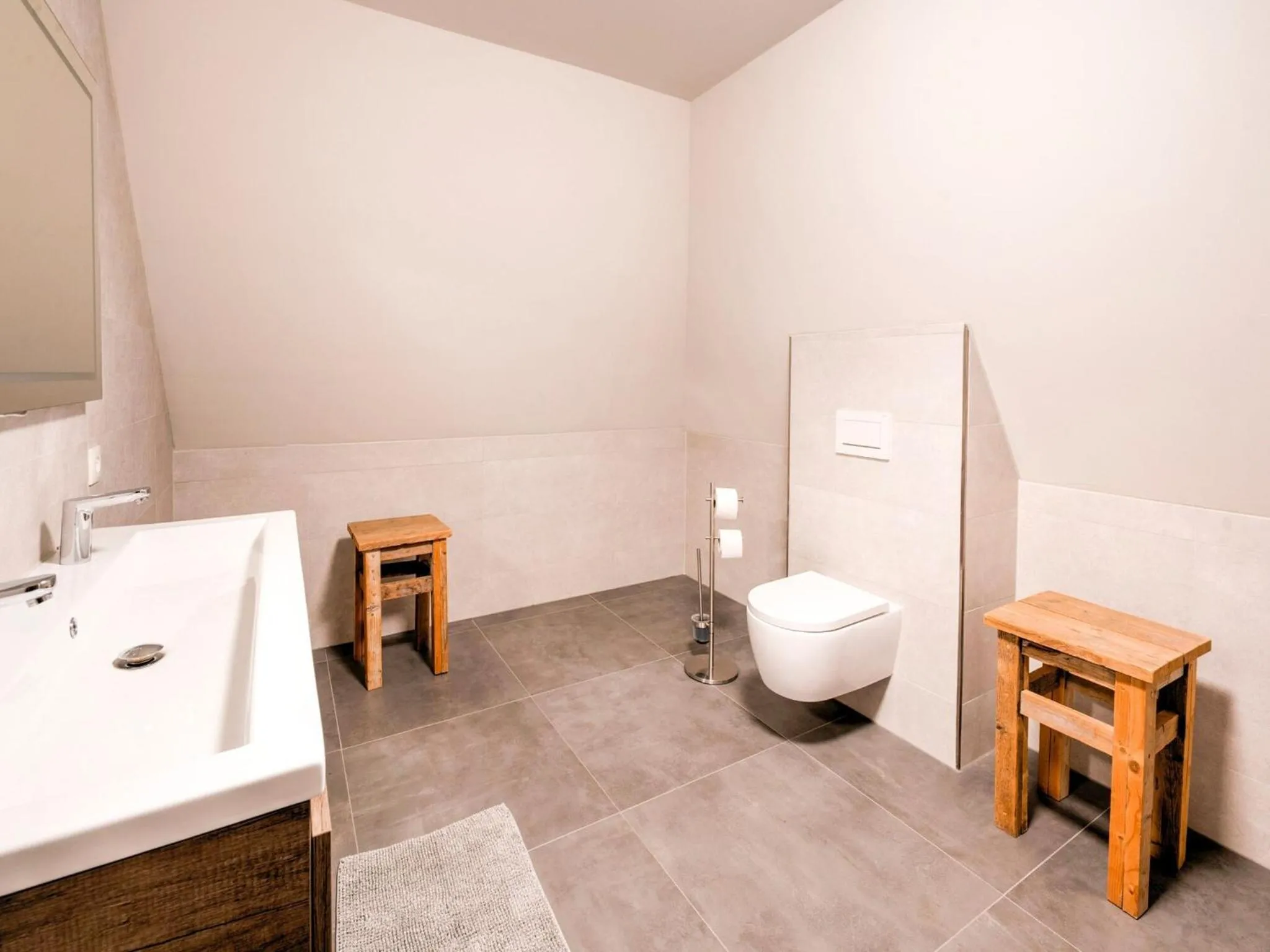 Bathroom in Spacious Farmhouse with Sauna, hottub
