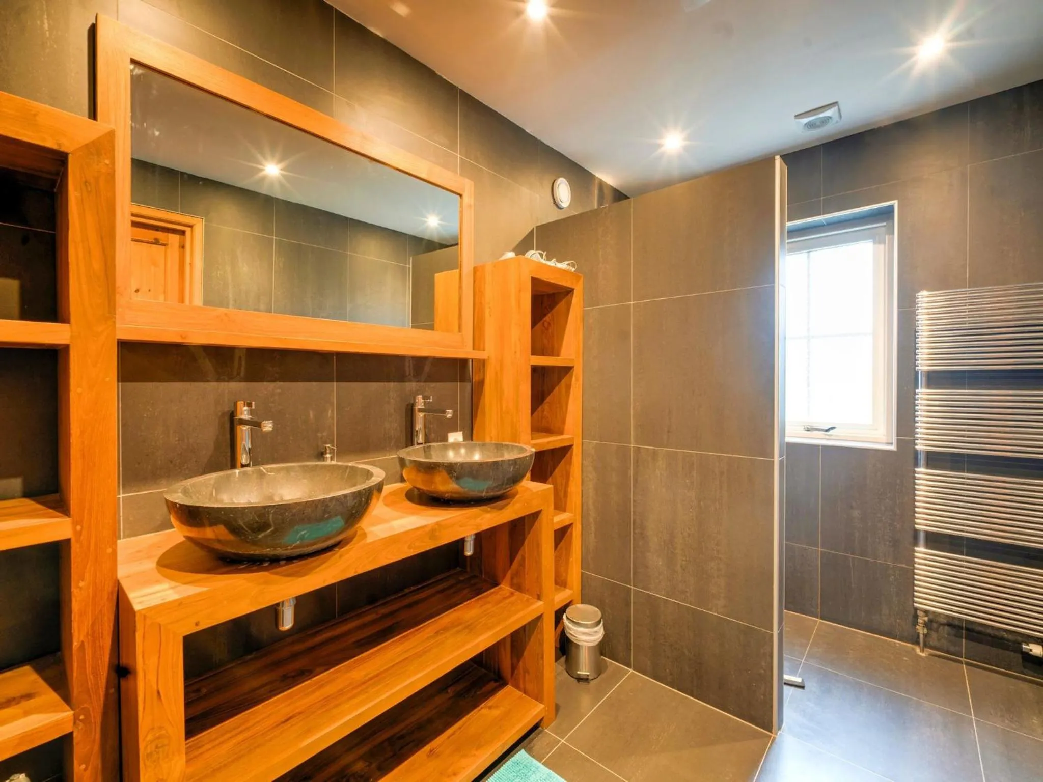 Bathroom in Spacious Farmhouse with Sauna, hottub