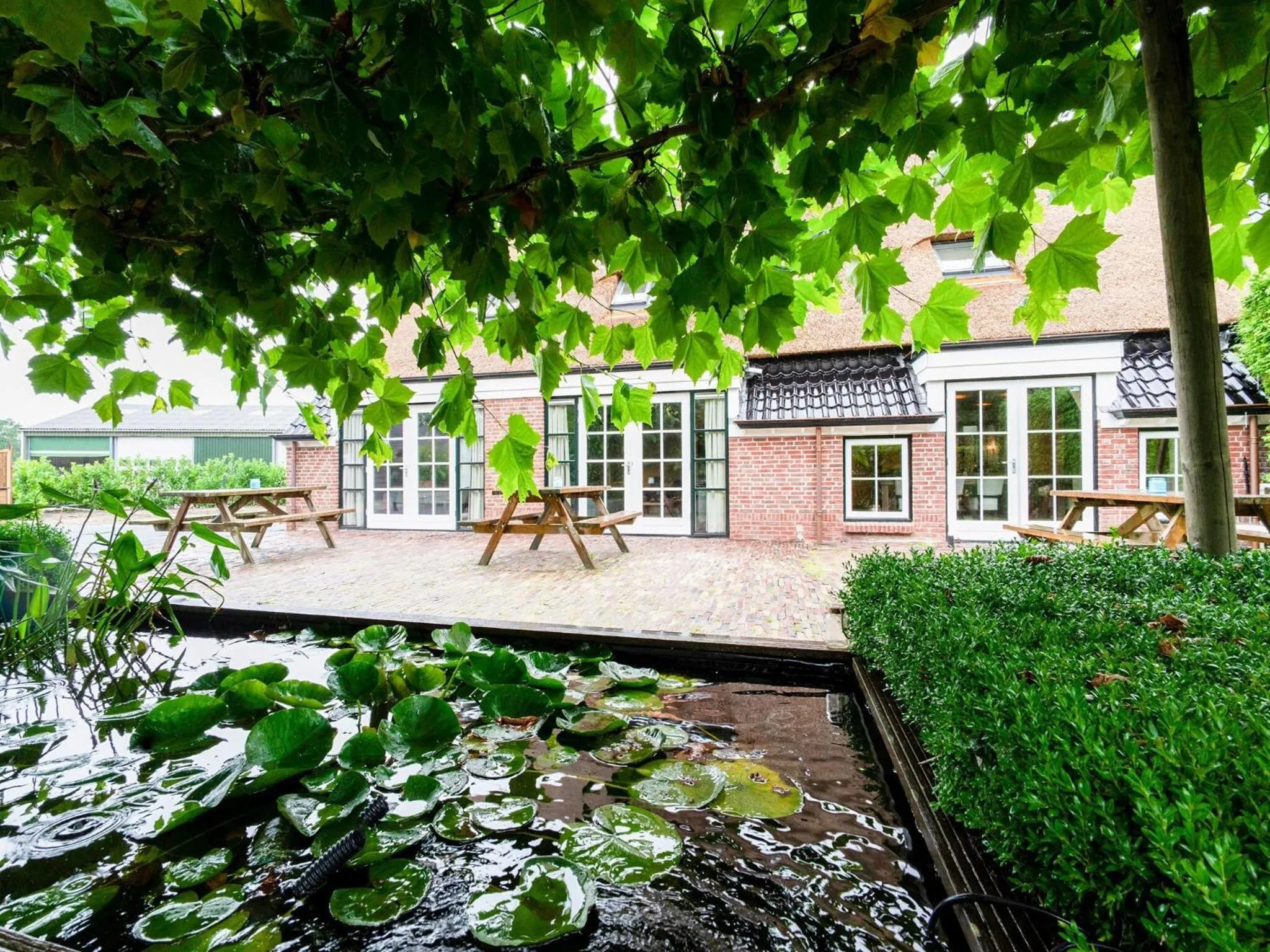 Garden in Spacious Farmhouse with Sauna, hottub