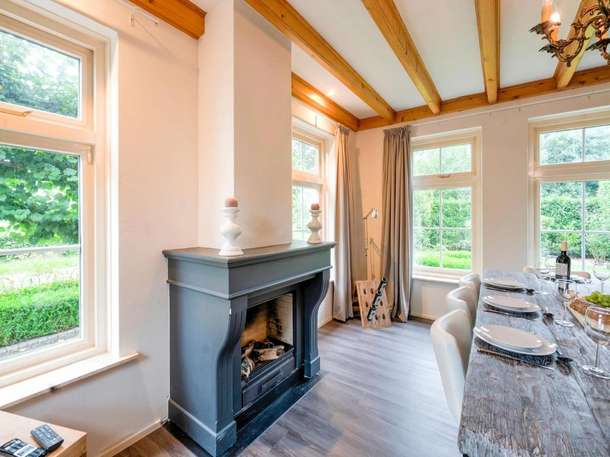 Dining area in Spacious Farmhouse with Sauna, hottub