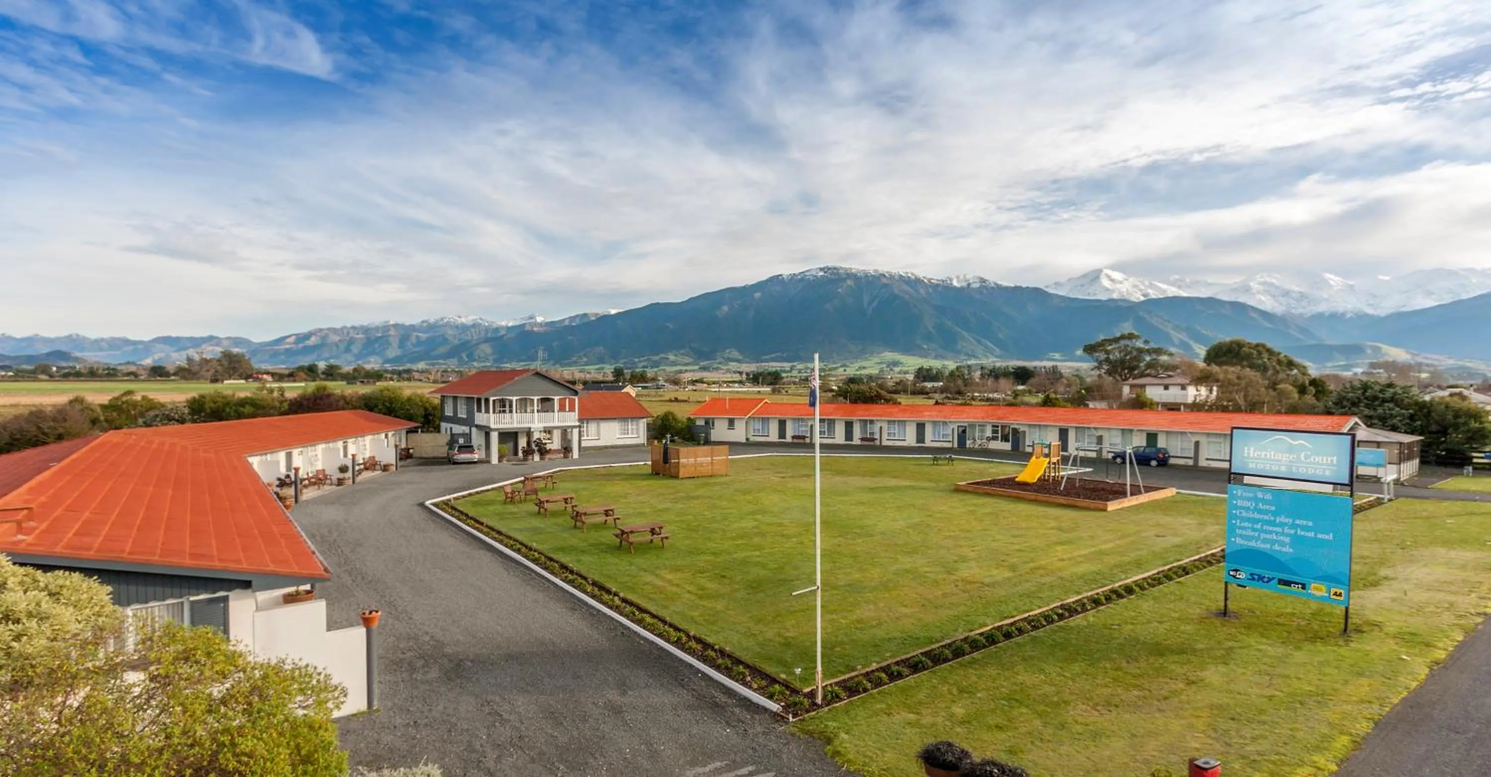 Bird's eye view in Kaikoura Motor Inn