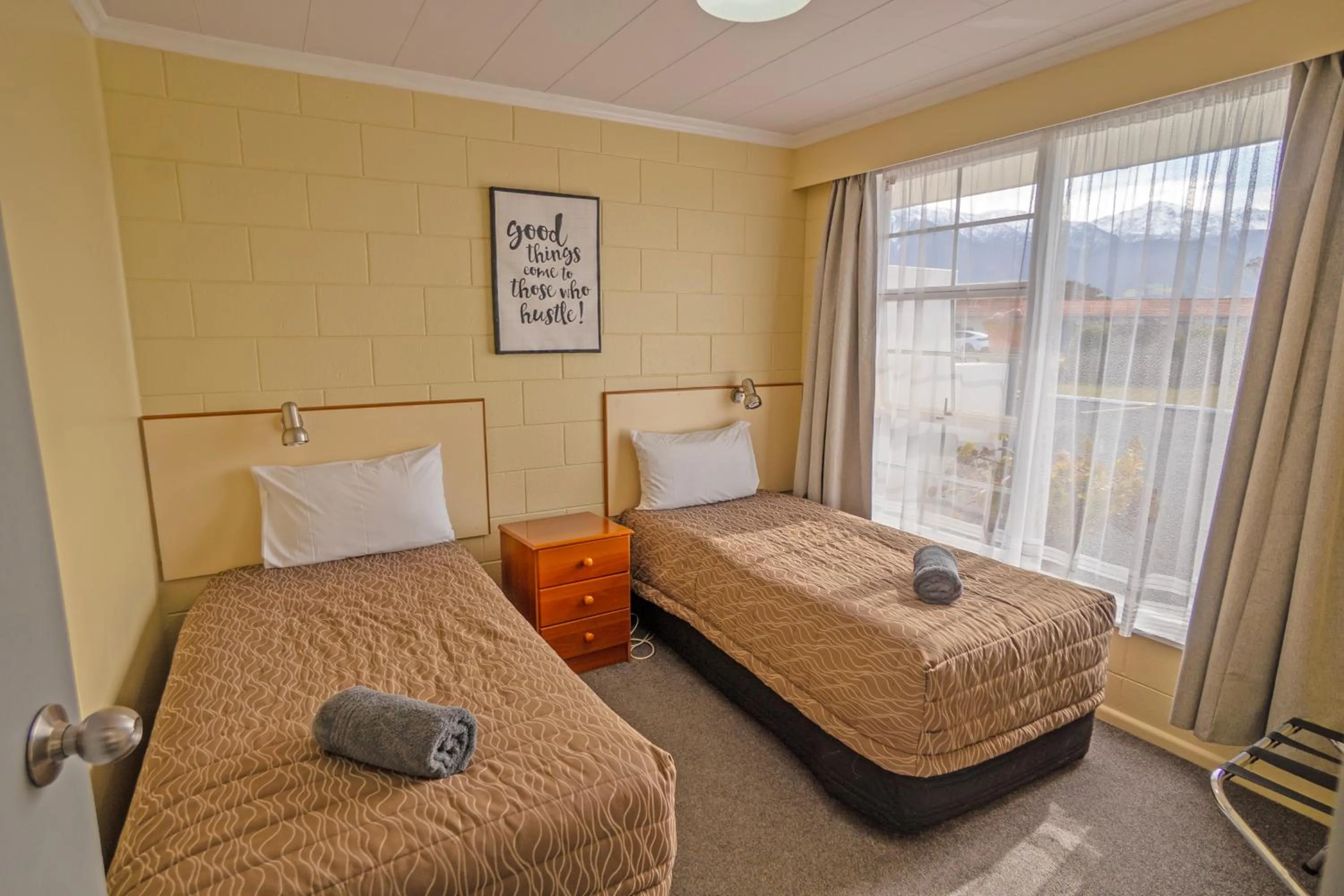 Bed in Kaikoura Motor Inn