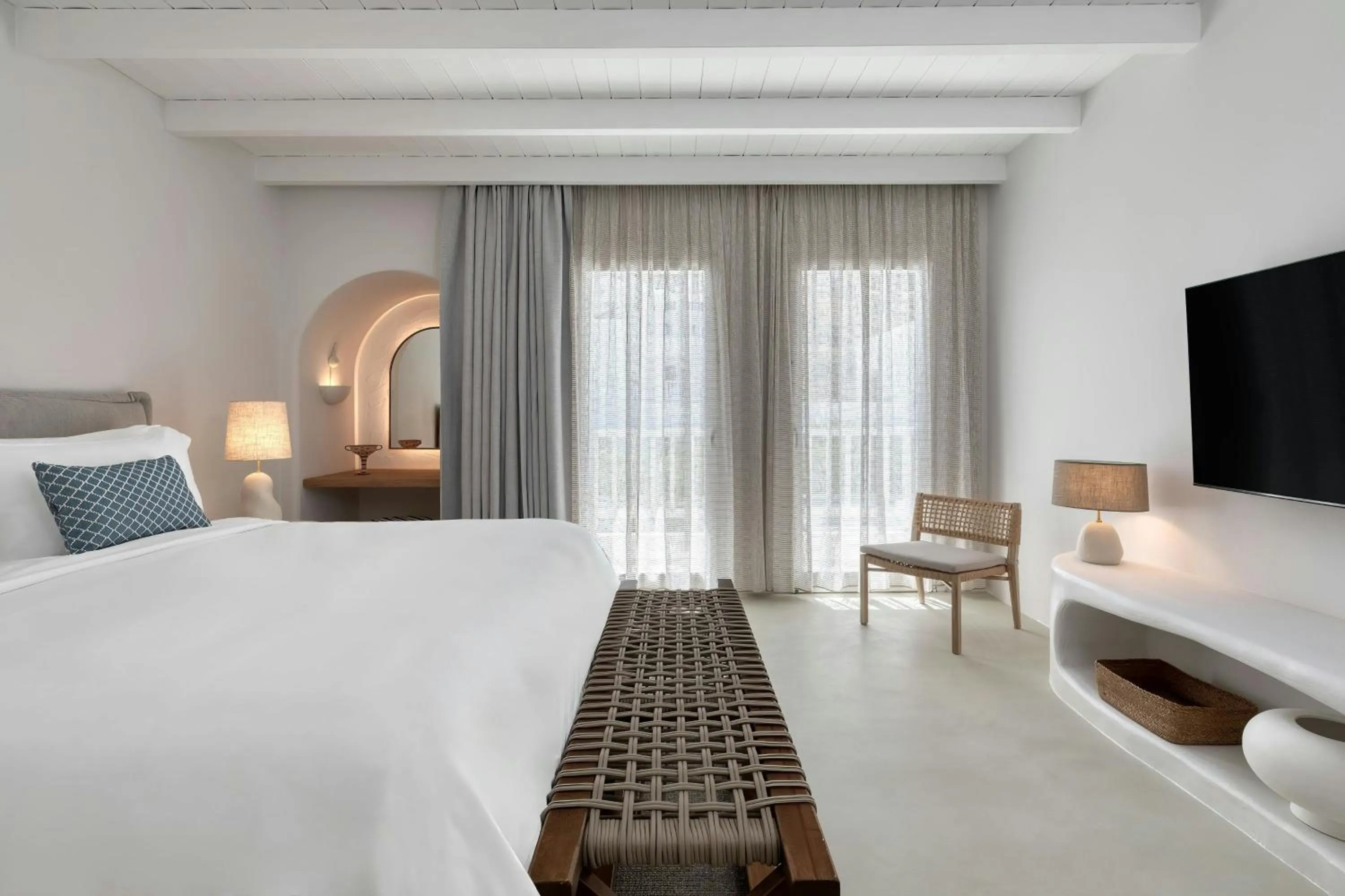 Swimming pool, Bed in Patmos Aktis, a Luxury Collection Resort & Spa, Greece