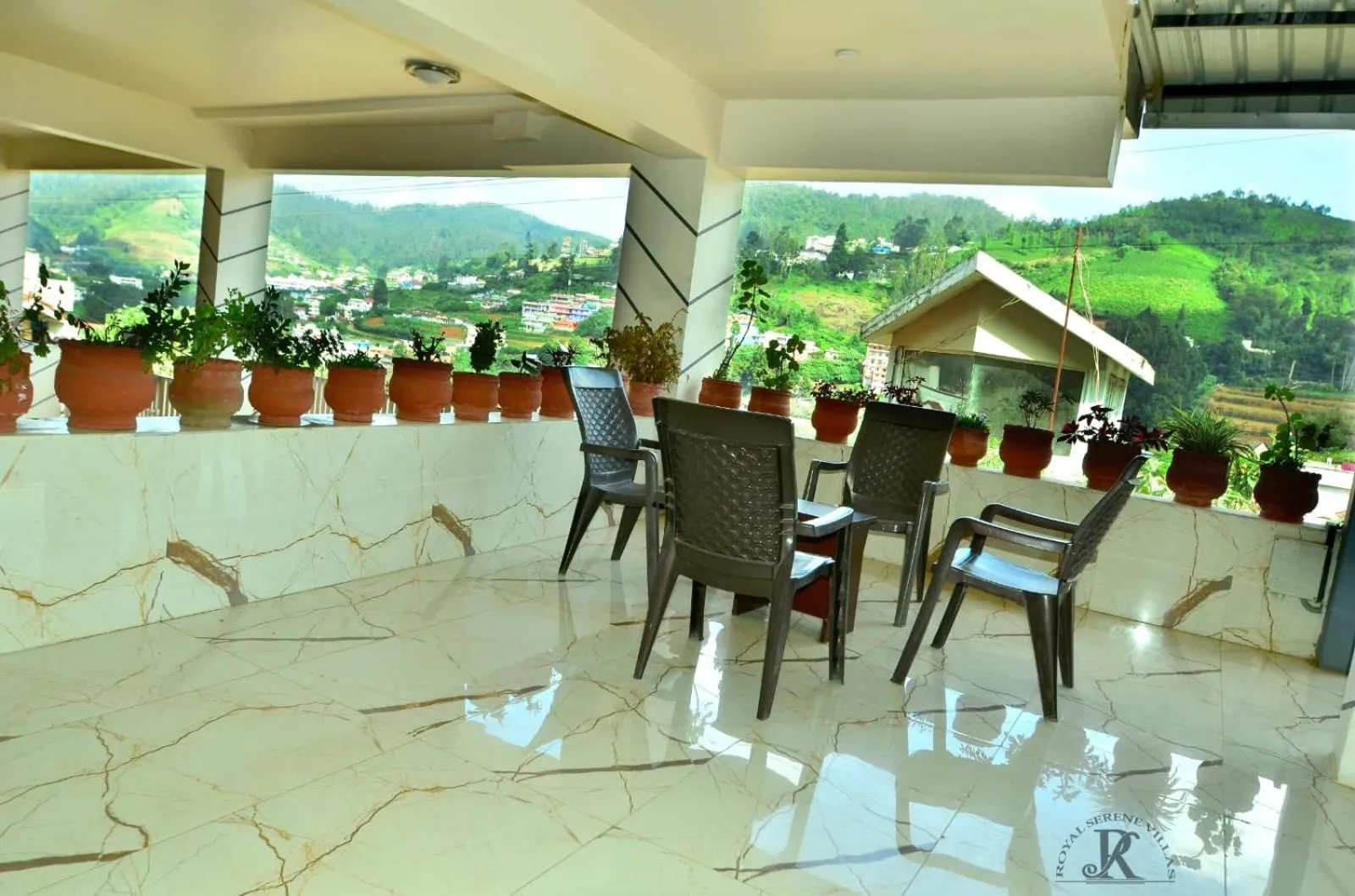 Seating area in Royal Serene Villas