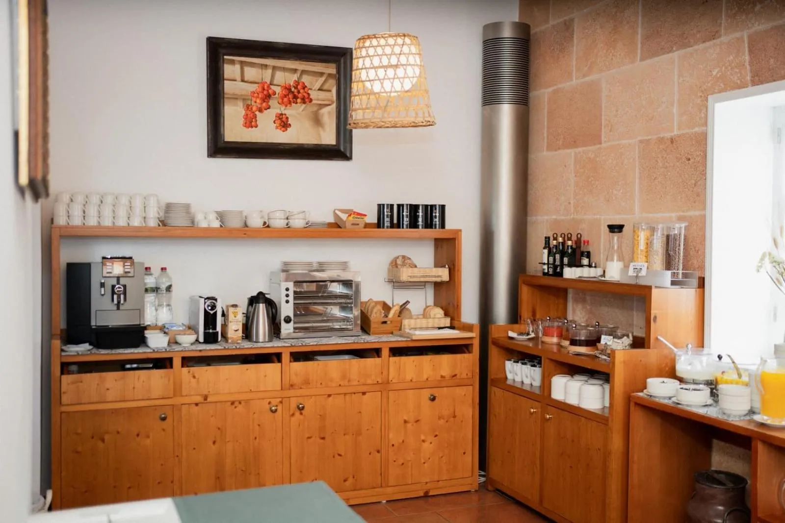 Buffet breakfast in Hotel Rural Binigaus Vell